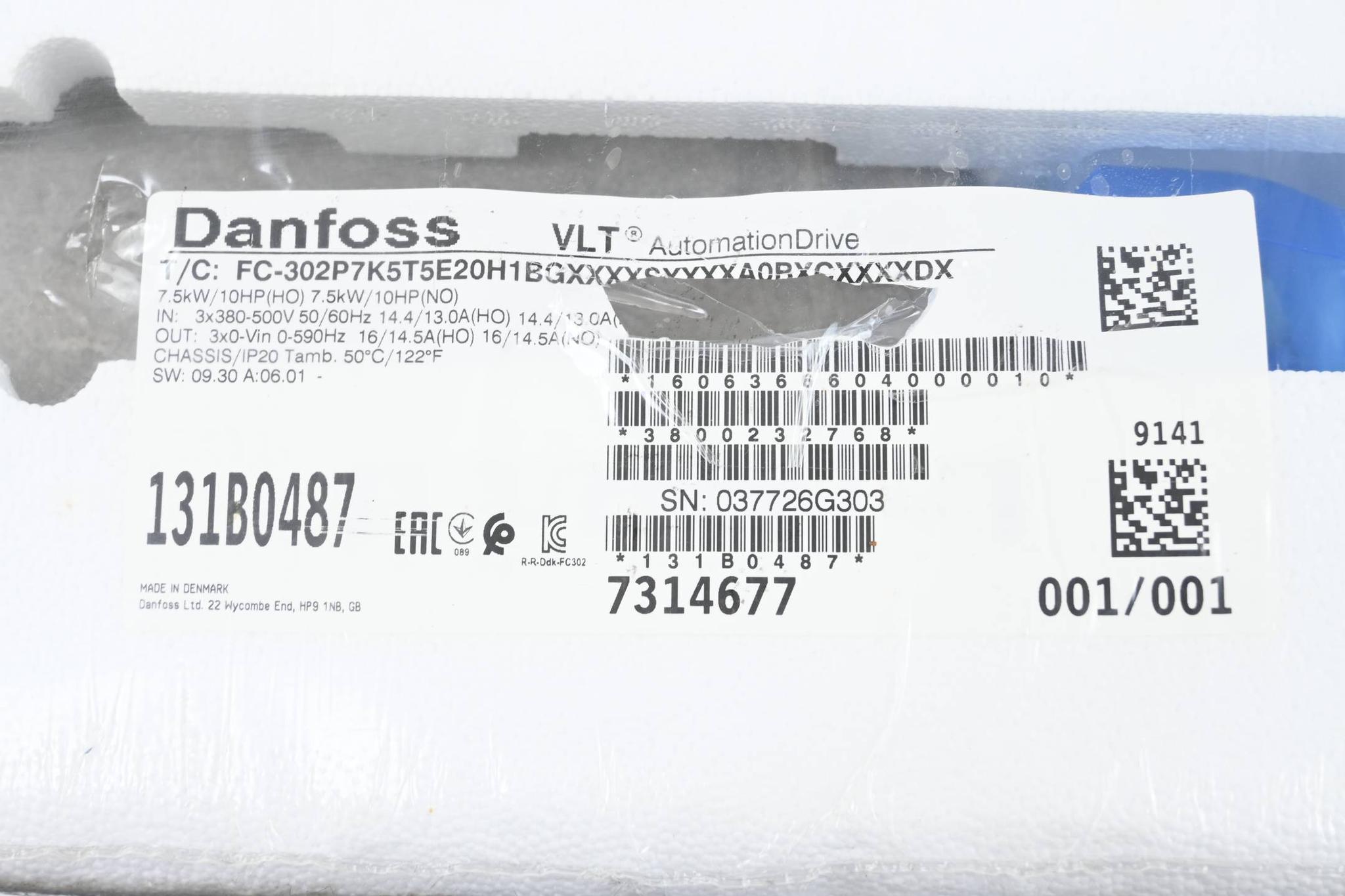 Produktfoto 1 von Danfoss VLT® AutomationDrive FC-302P2K2T5E20H1BXXXXXSXXXXA0BXCXXXXDX / 131B0487