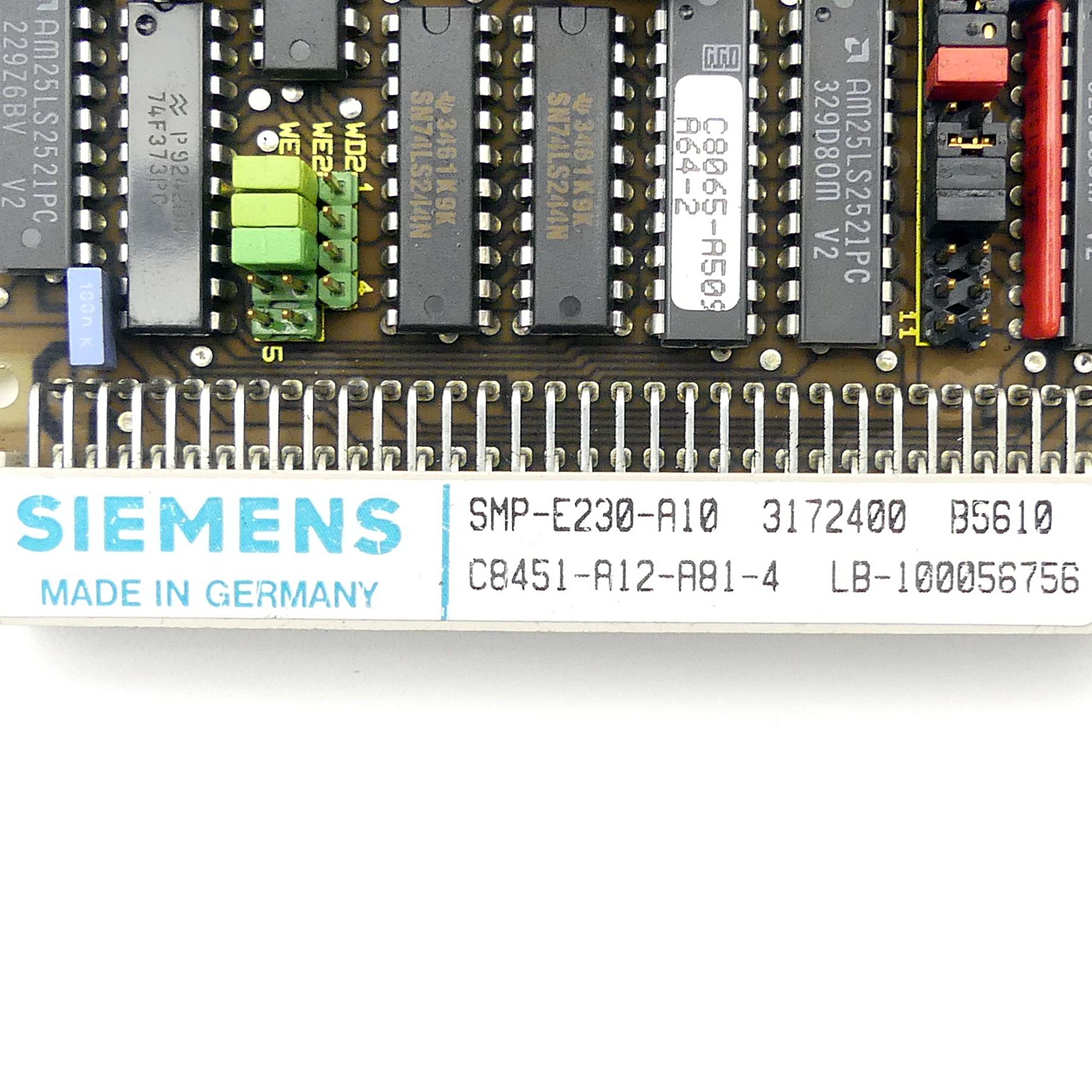 Produktfoto 2 von SIEMENS Leiterplatte SMP-E230-A10