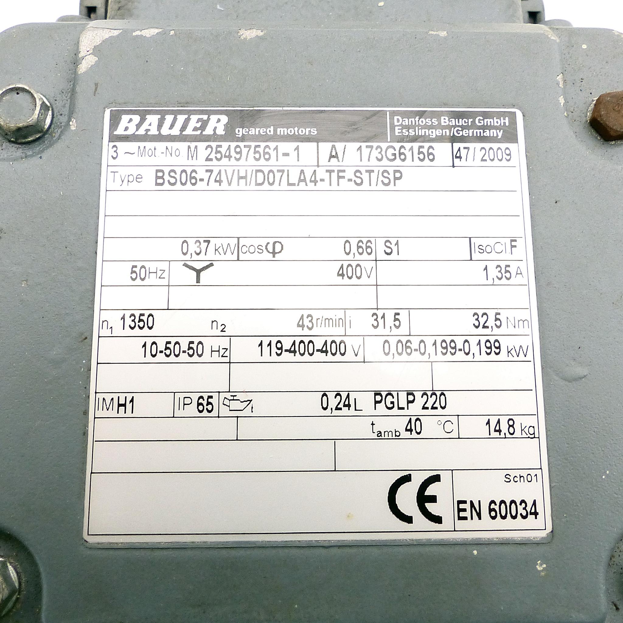 Produktfoto 2 von BAUER Getriebemotor