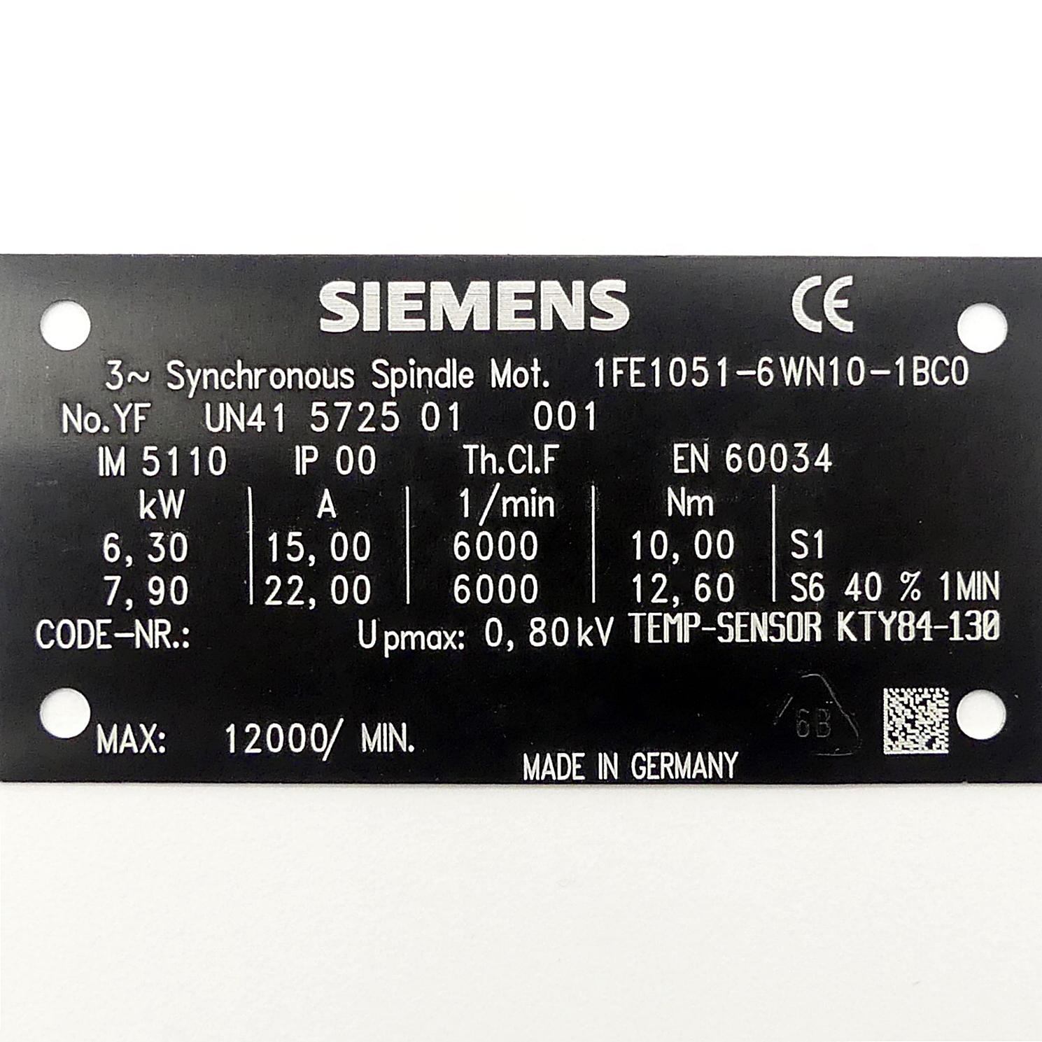 Produktfoto 2 von SIEMENS Synchroneinbaumotor