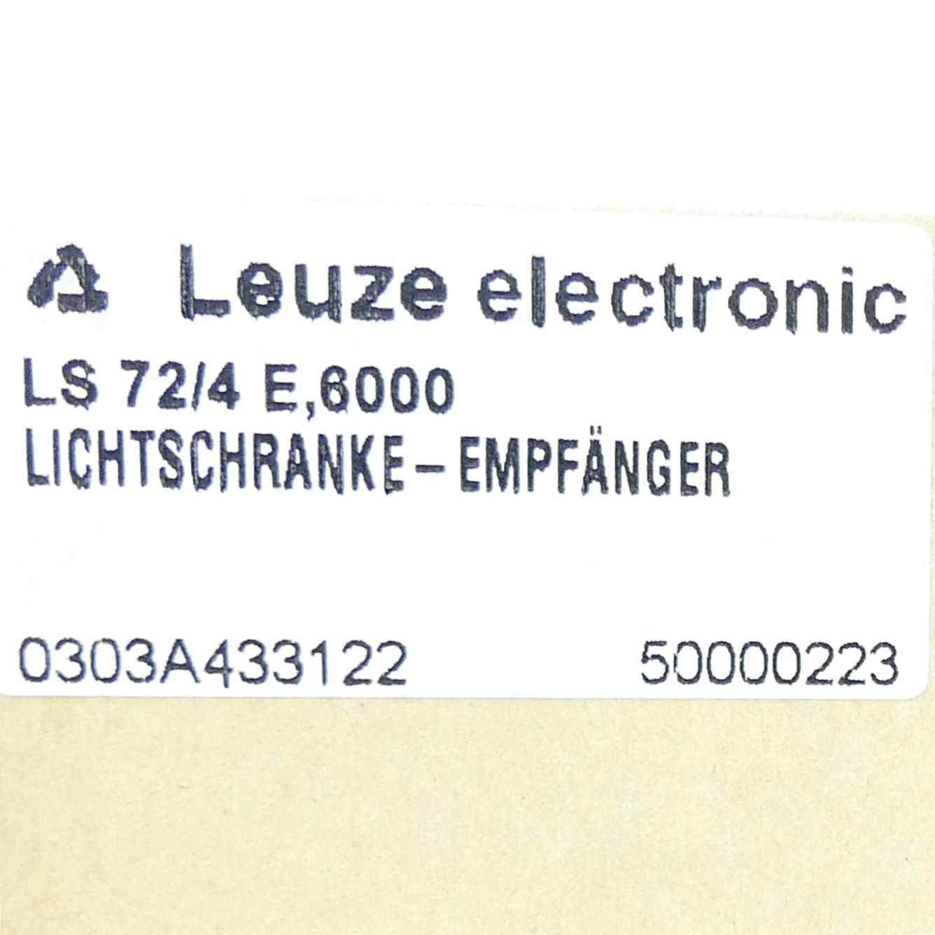 Produktfoto 2 von LEUZE ELECTRONIC Lichtschranke LS 72/4 E