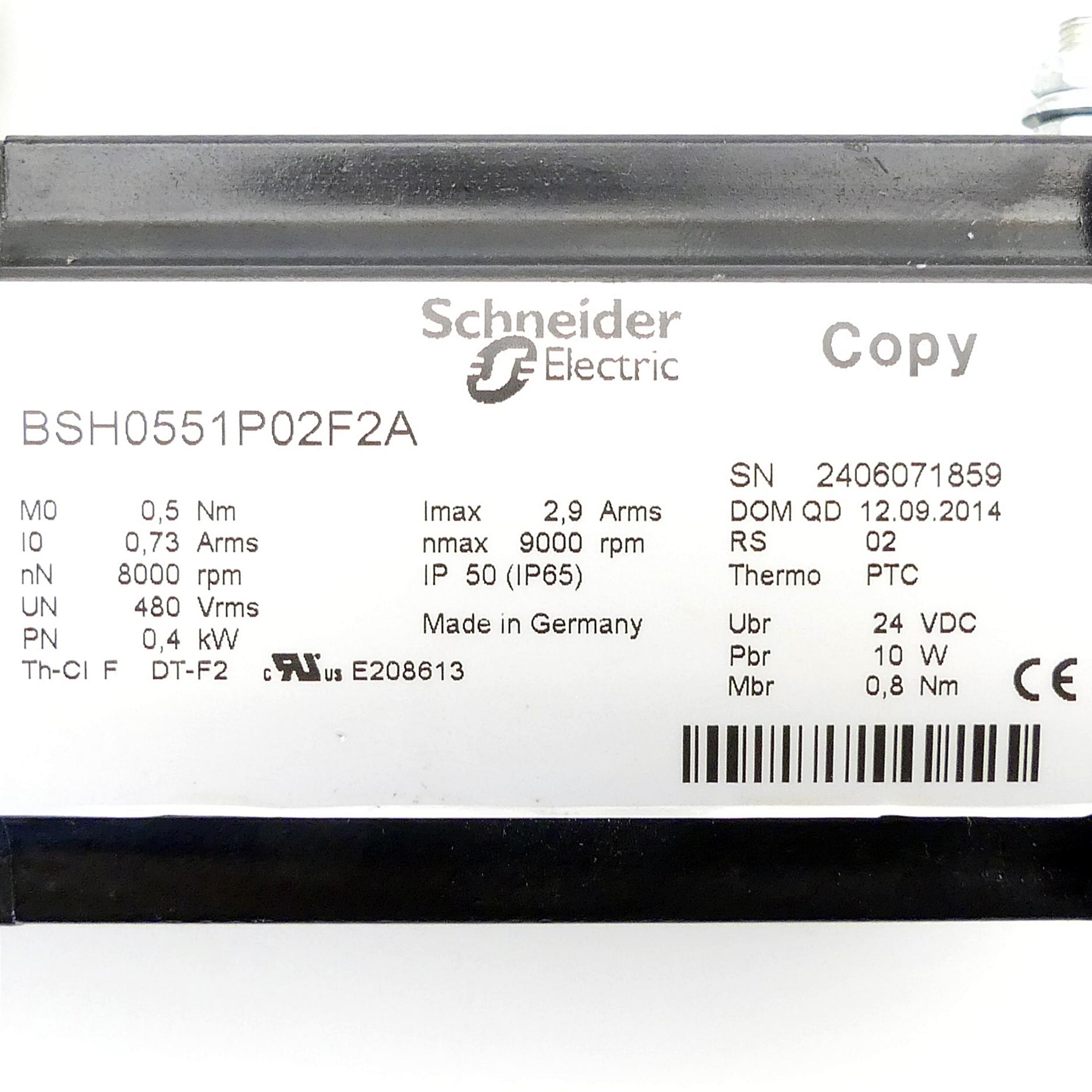 Produktfoto 2 von SCHNEIDER ELECTRIC Servomotor Lexium BSH