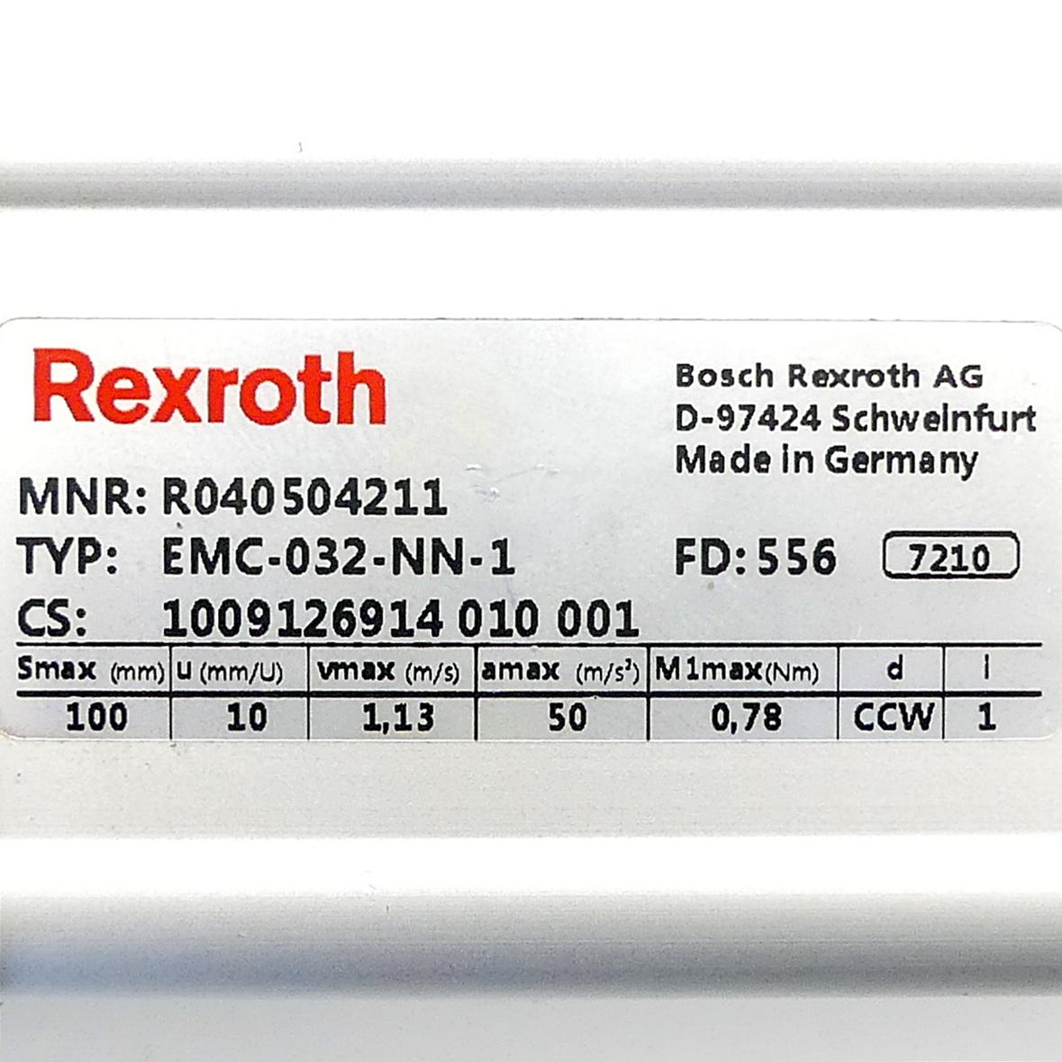 Produktfoto 2 von REXROTH Elektrozylinder EMC-032-NN-1