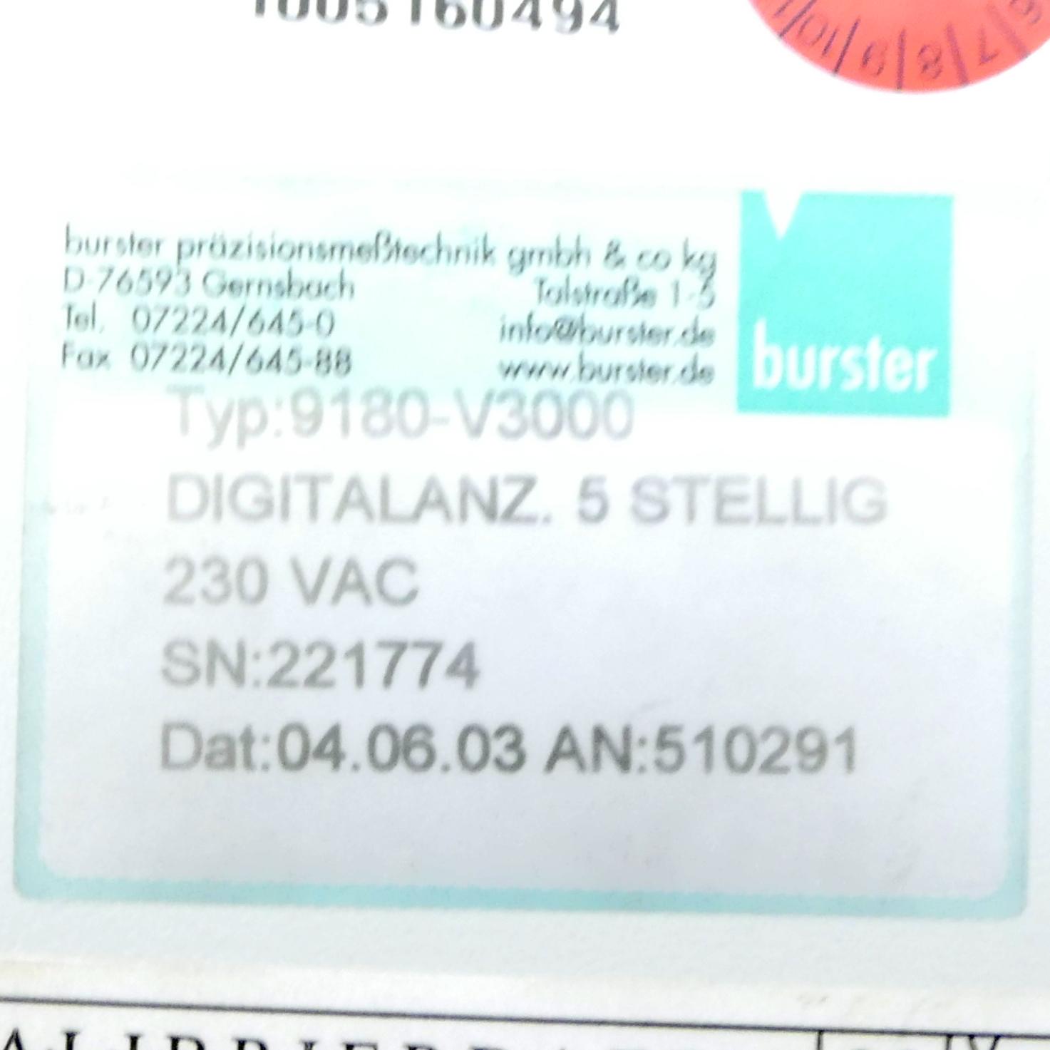 Produktfoto 2 von BURSTER Digitalanzeiger 9180