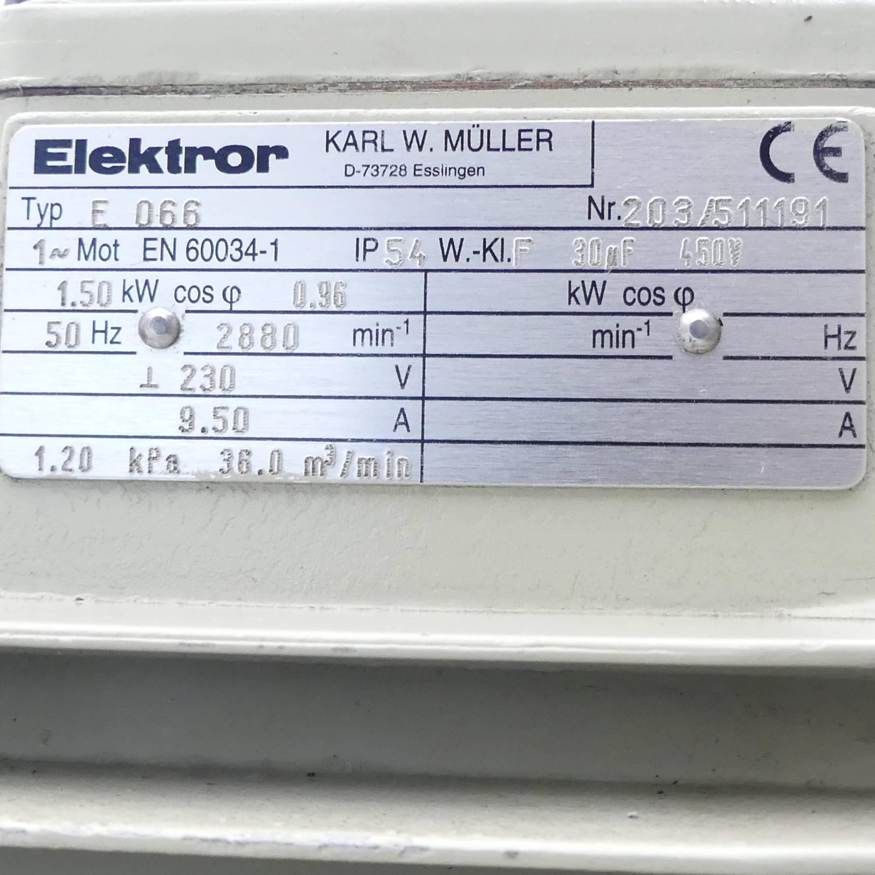 Produktfoto 2 von ELEKTROR Radial-Niederdruckventilator