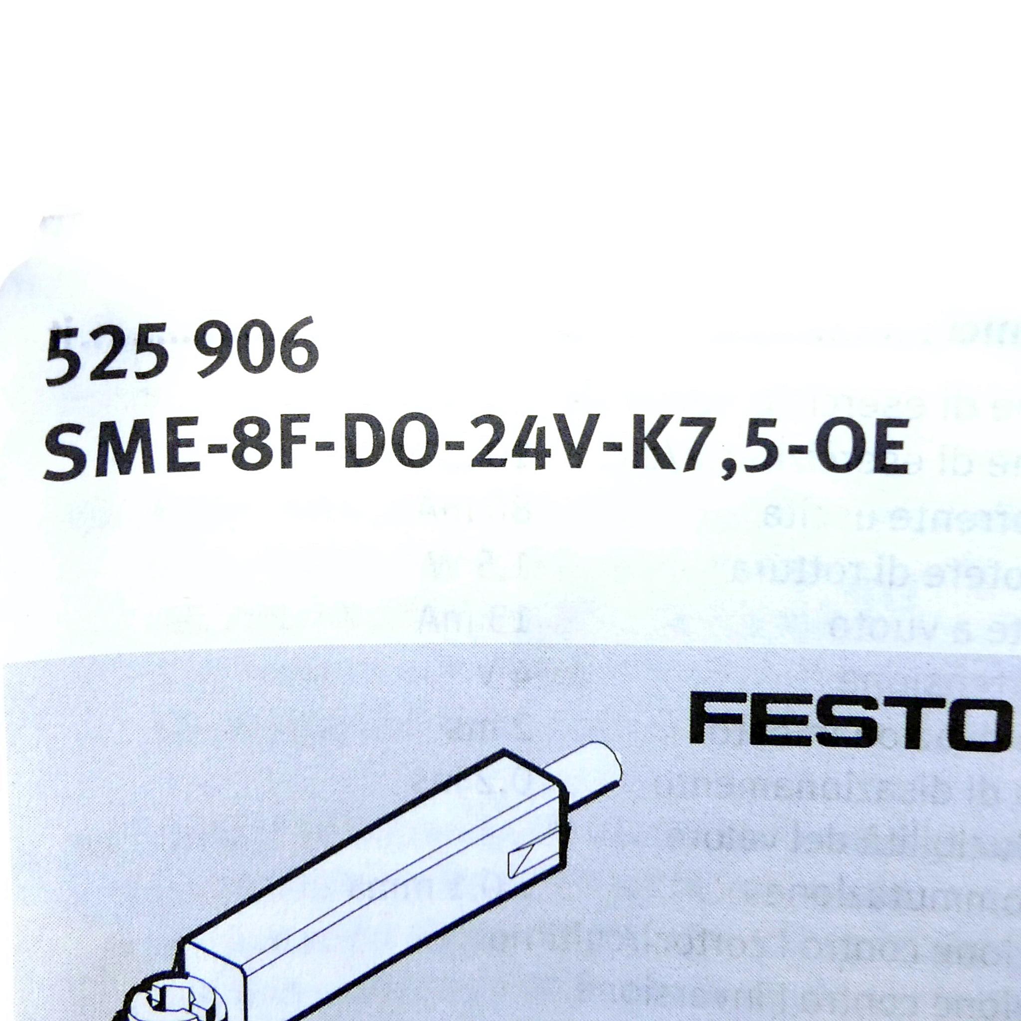 Produktfoto 2 von FESTO 2 x Näherungsschalter SME-8F-DO-24V-K7,5-OE