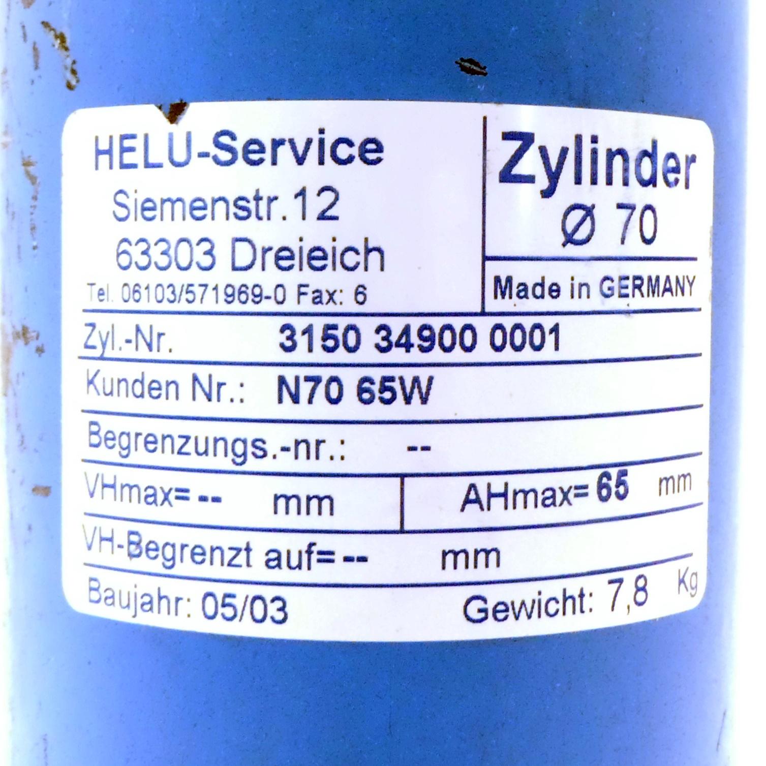 Produktfoto 2 von HELU Zylinder N70 65W