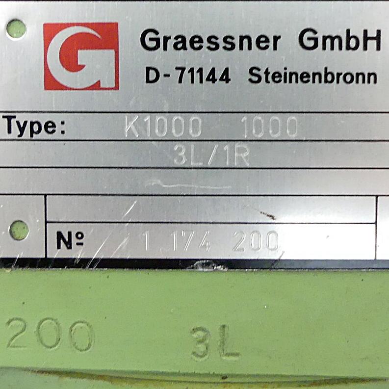 Produktfoto 2 von GRAESSNER GMBH Kegelradgetriebe K1000 3L/1R