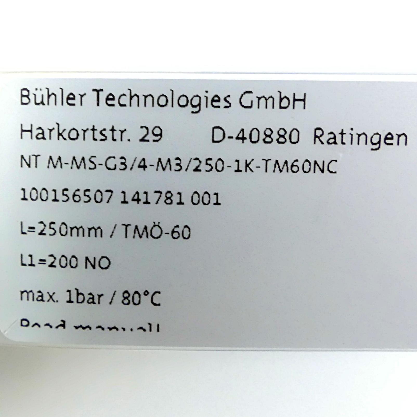 Produktfoto 2 von BüHLER TECHNOLOGIES Niveau- und Temperaturschalter