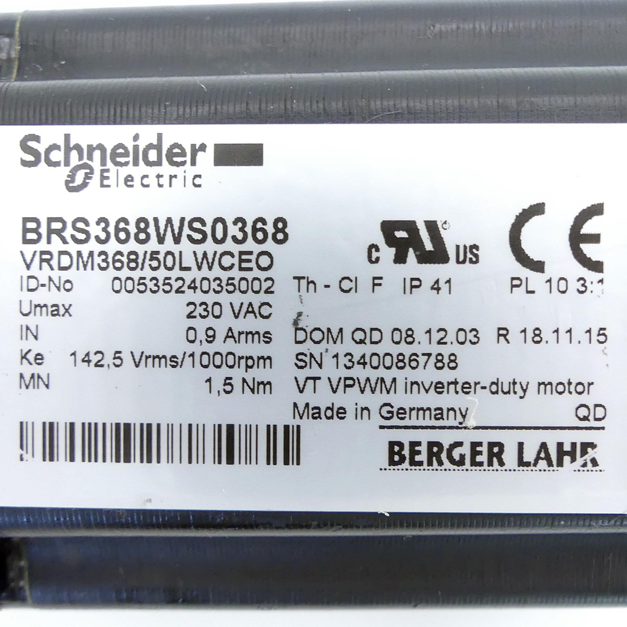 Produktfoto 2 von SCHNEIDER ELECTRIC Servomotor BRS368WS0368