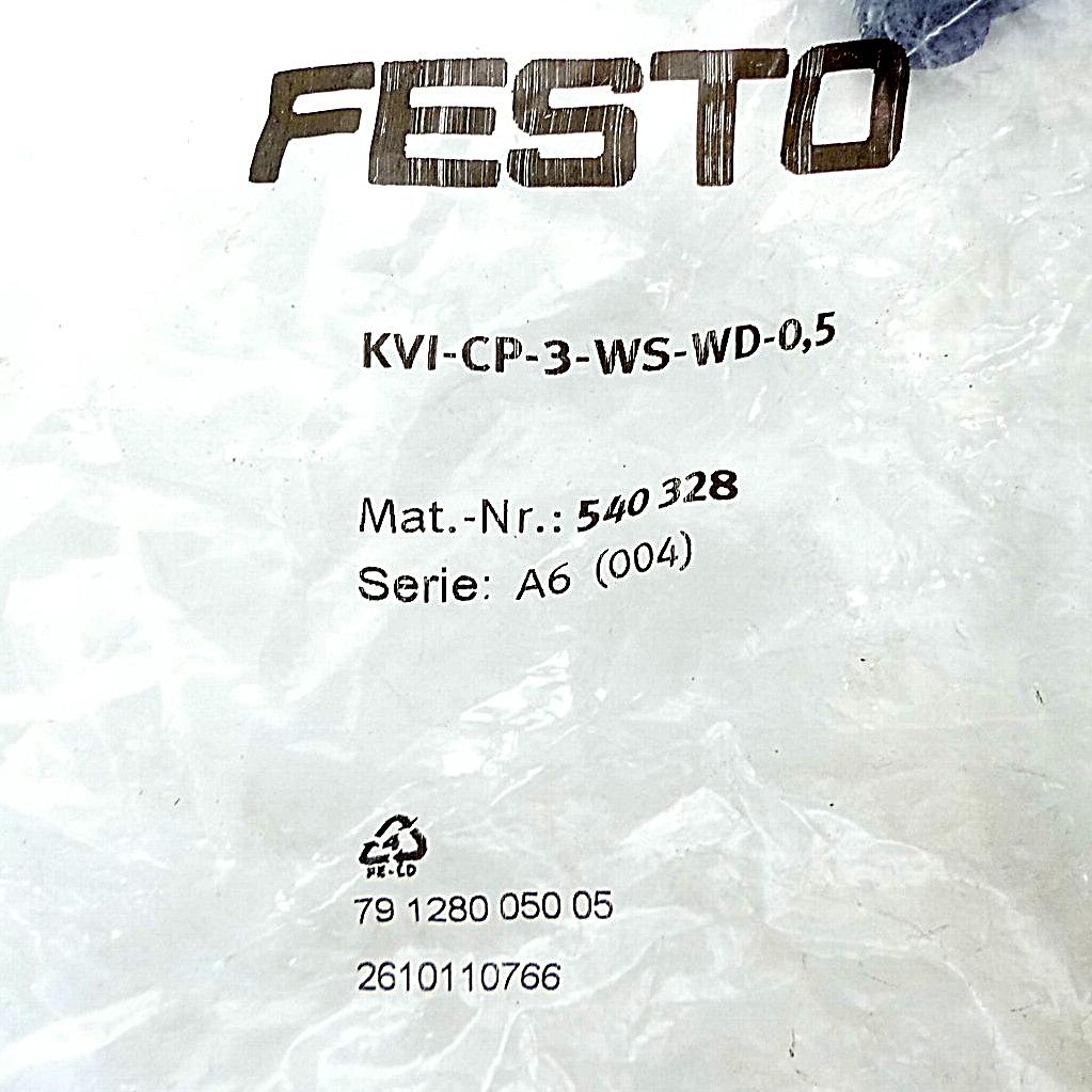 Produktfoto 2 von FESTO Verbindungsleitung KVI-CP-3-WS-WD-0,5