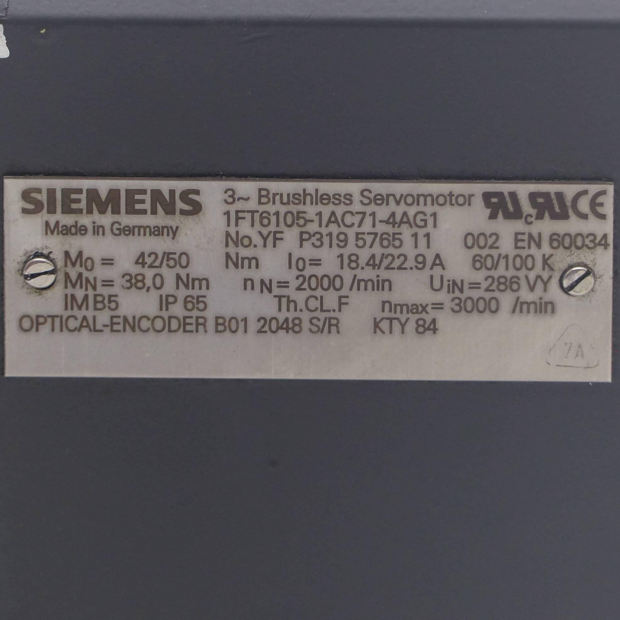 Produktfoto 2 von SIEMENS Bürstenloser Servomotor