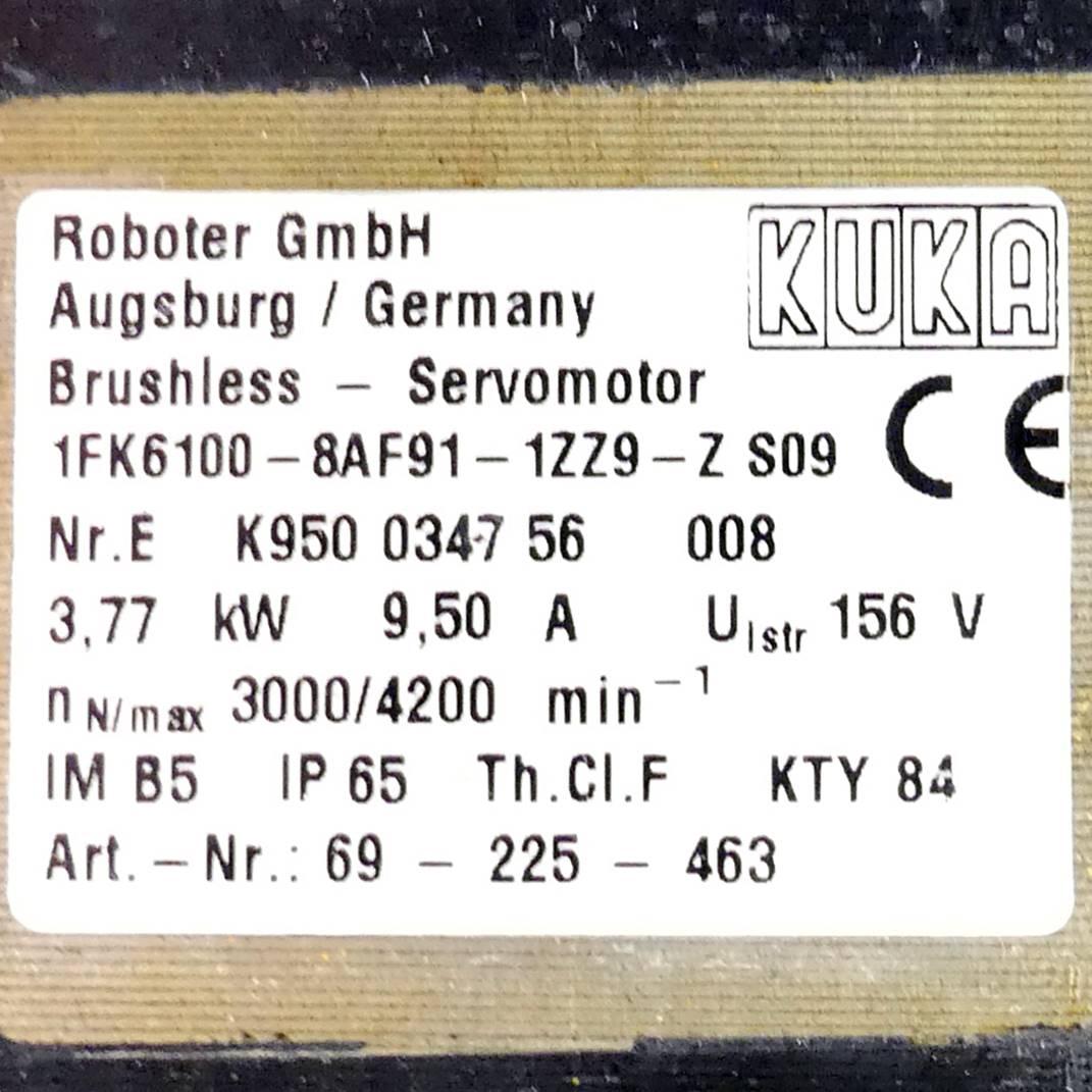 Produktfoto 2 von KUKA Servomotor 1FK6100-8AF91-1ZZ9-ZS09