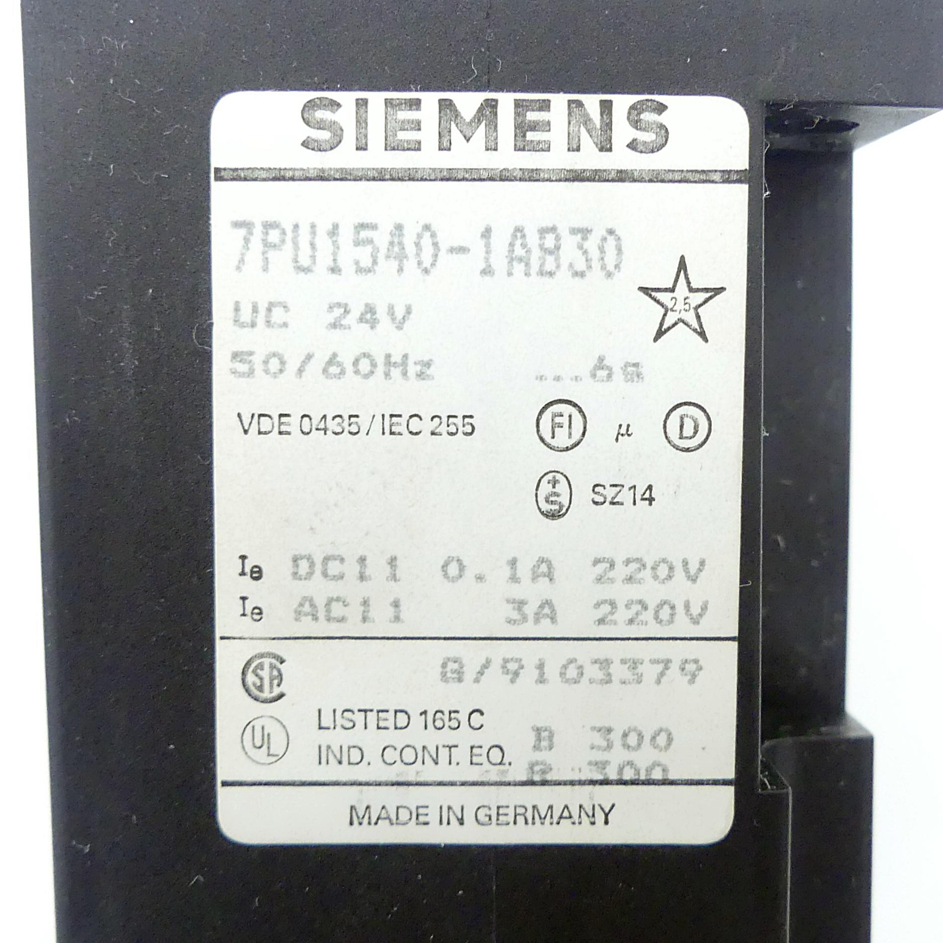 Produktfoto 2 von SIEMENS 2 x Zeitrelais 7PU15 40-1AB30