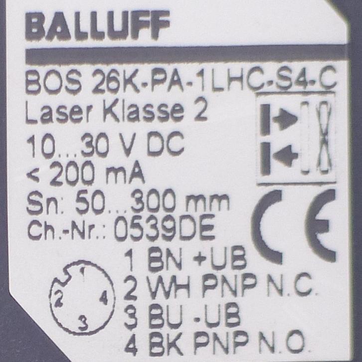 Produktfoto 2 von BALLUFF Lichttaster BOS 26K-PA-1LHC-S4-C