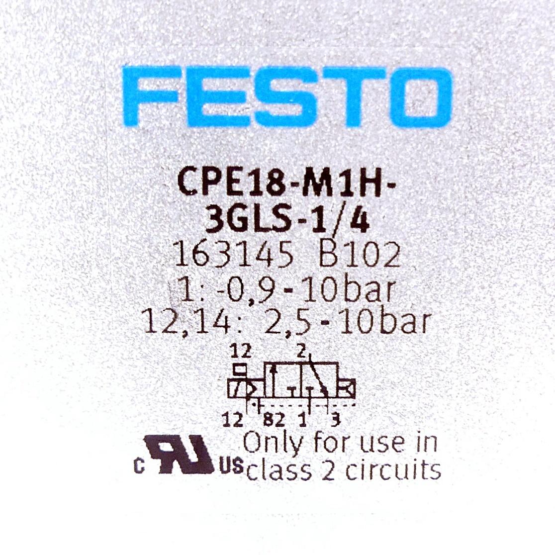 Produktfoto 2 von FESTO Magnetventil CPE18-M1H-3GLS-1/4