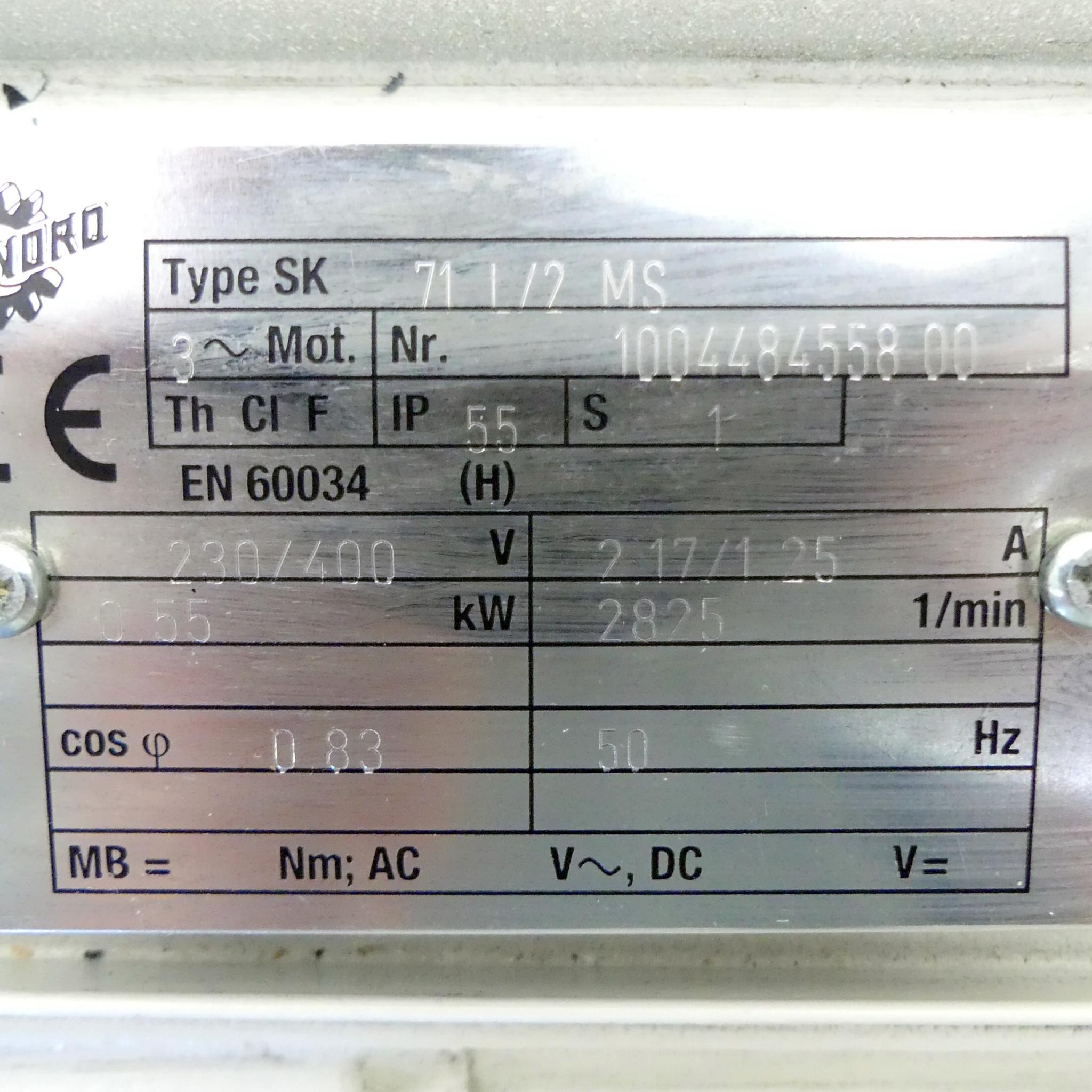 Produktfoto 2 von GETRIEBEBAU-NORD Getriebe motor 71L/2MS + 172-71L/2MS