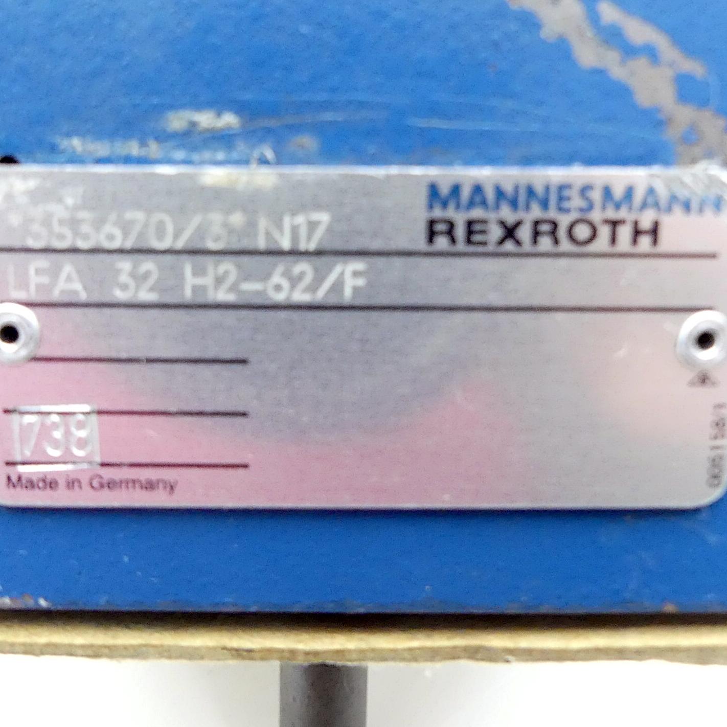 Produktfoto 2 von REXROTH Ventildeckel LFA 32 H2-62/F