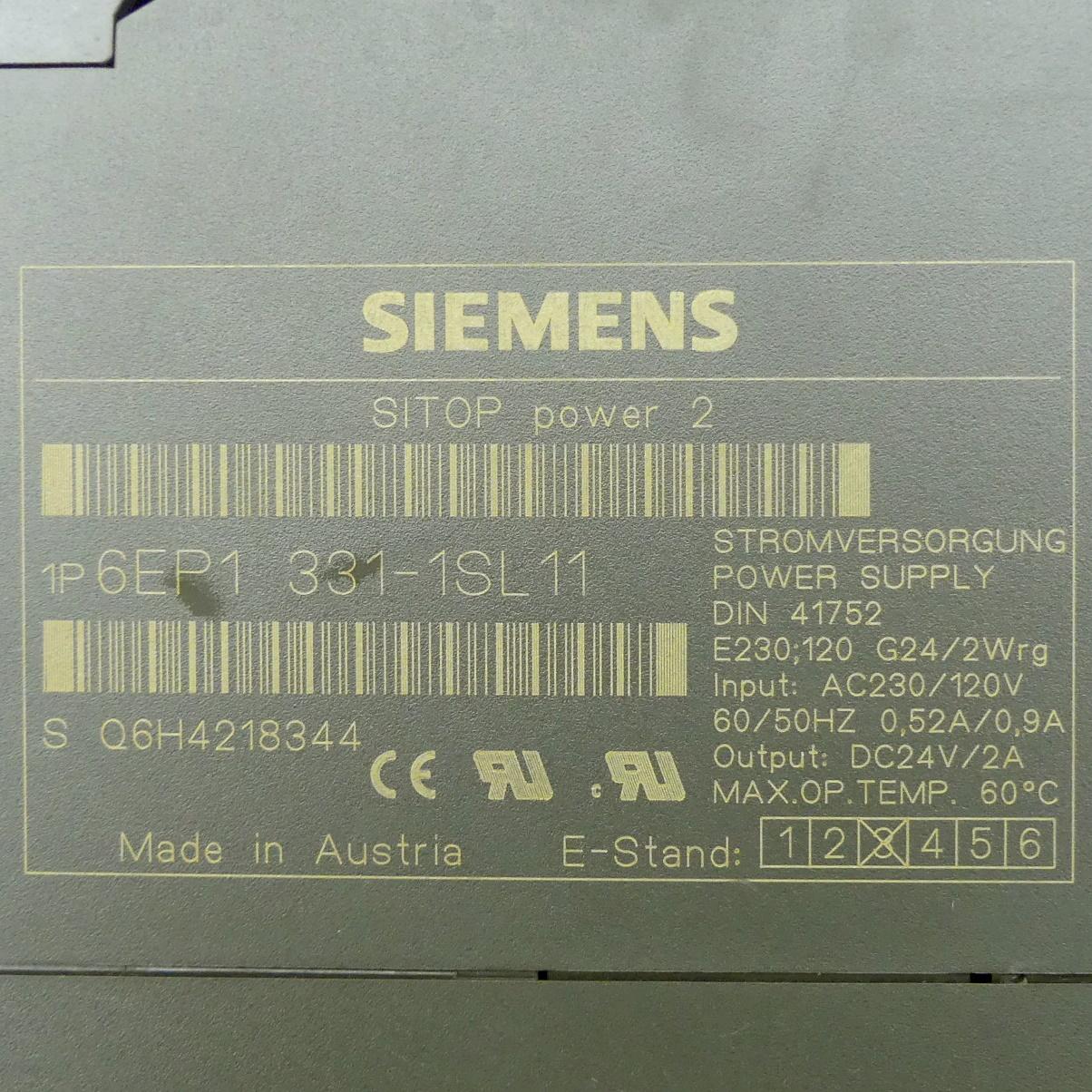 Produktfoto 2 von SIEMENS SITOP power 2 6ER1331-1SL11