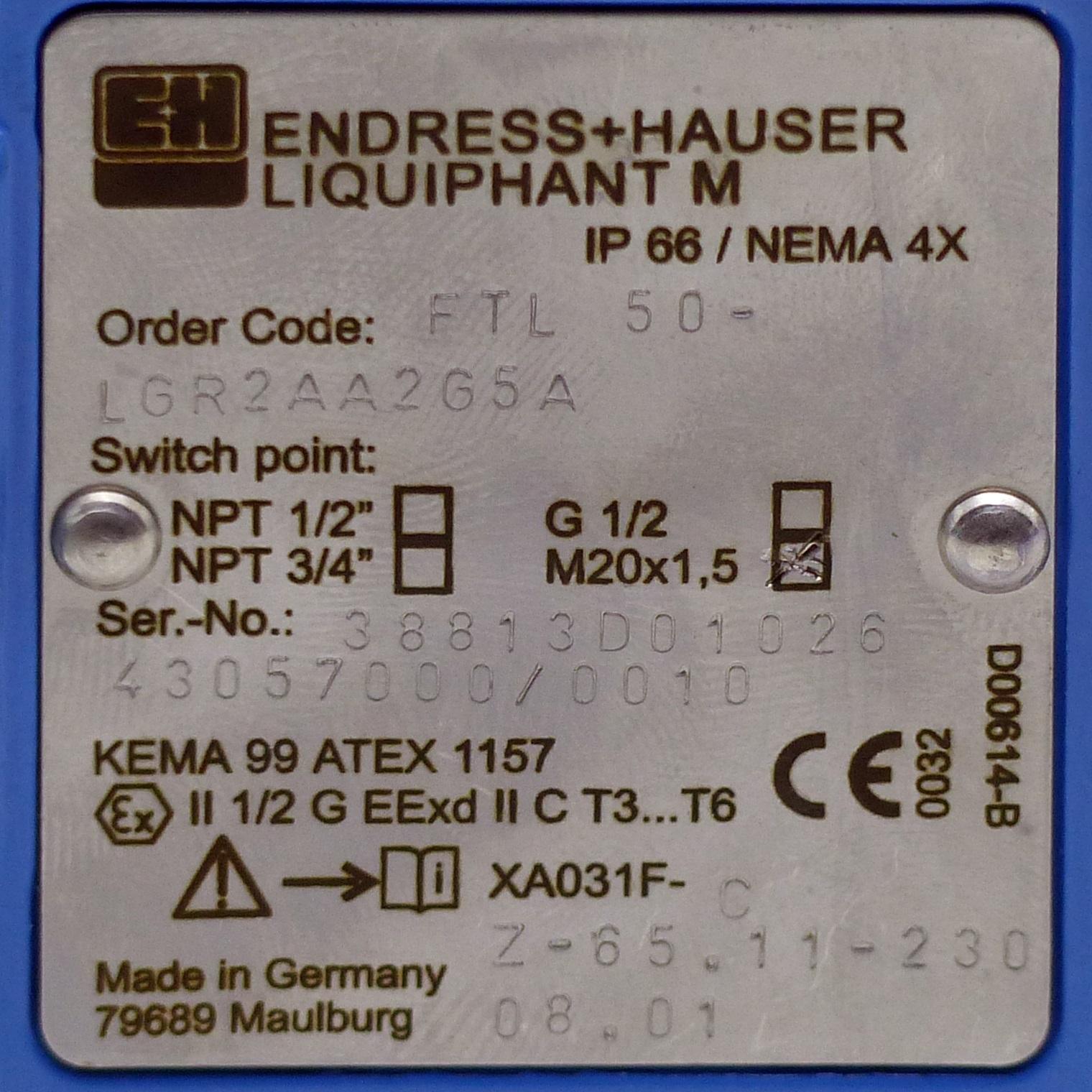 Produktfoto 2 von ENDRESS+HAUSER Grenzschalter Liquiphant