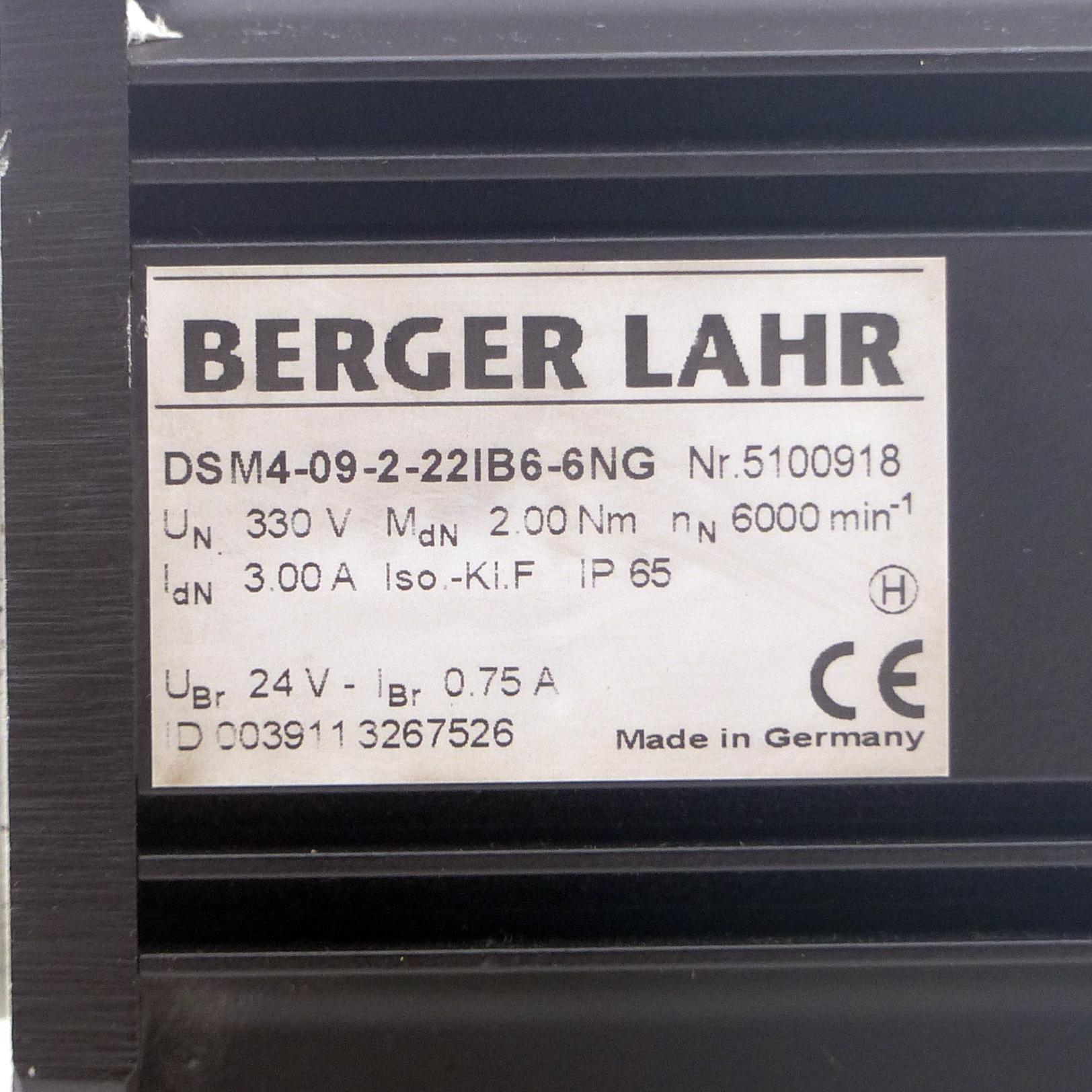 Produktfoto 2 von BERGER LAHR Servomotor DSM4-09-2-22IB6-6NG