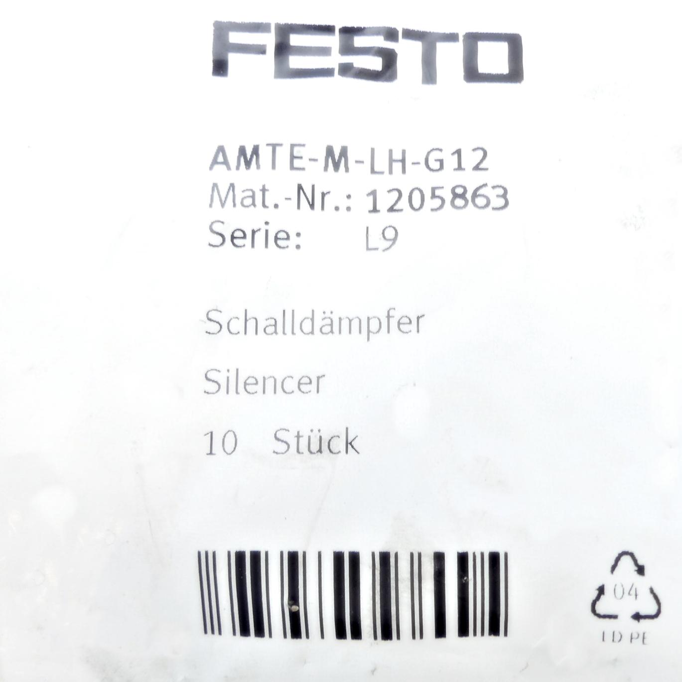 Produktfoto 2 von FESTO 10x Schalldämpfer