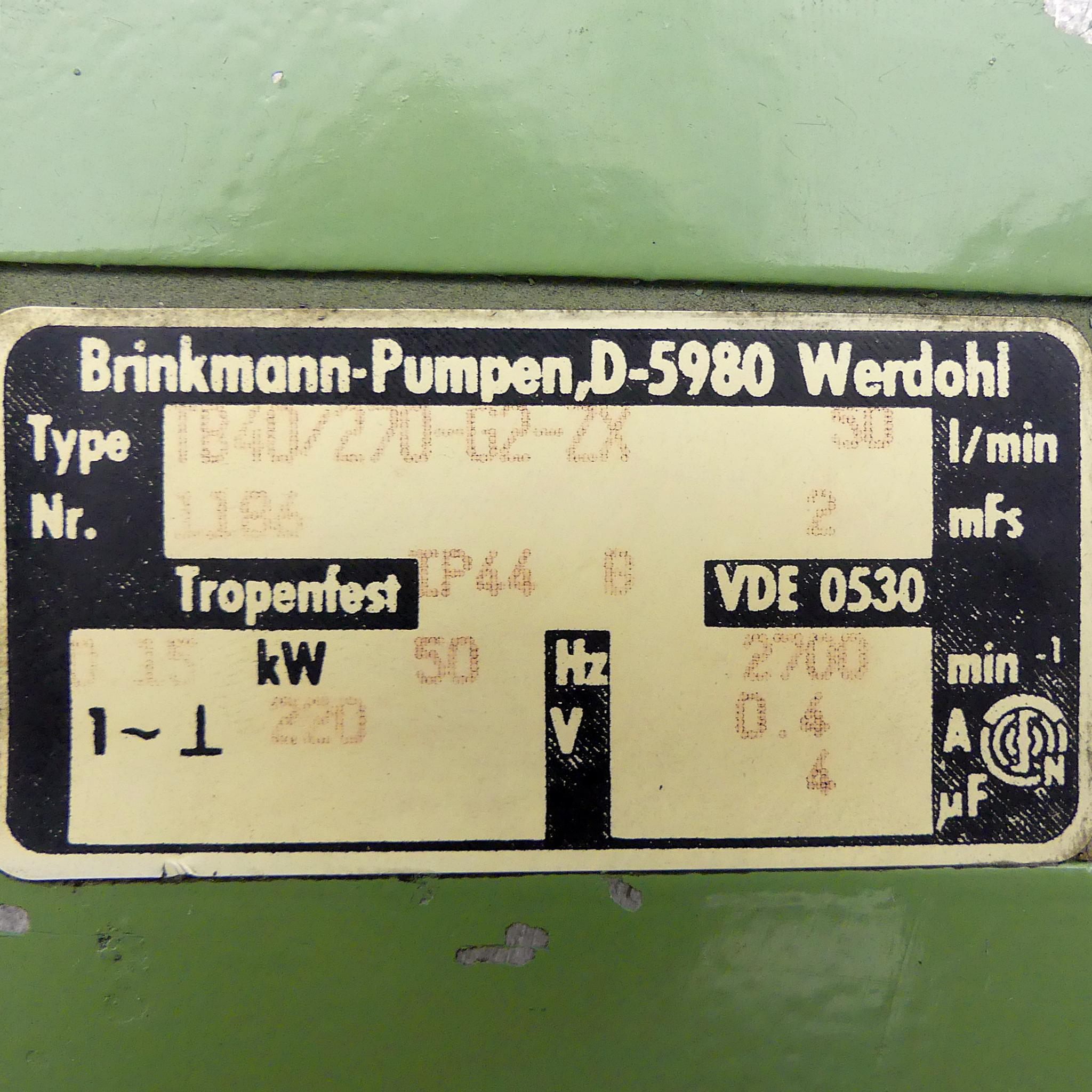 Produktfoto 2 von BRINKMANN PUMPS Tauchpumpe TB40/270-G2-ZX