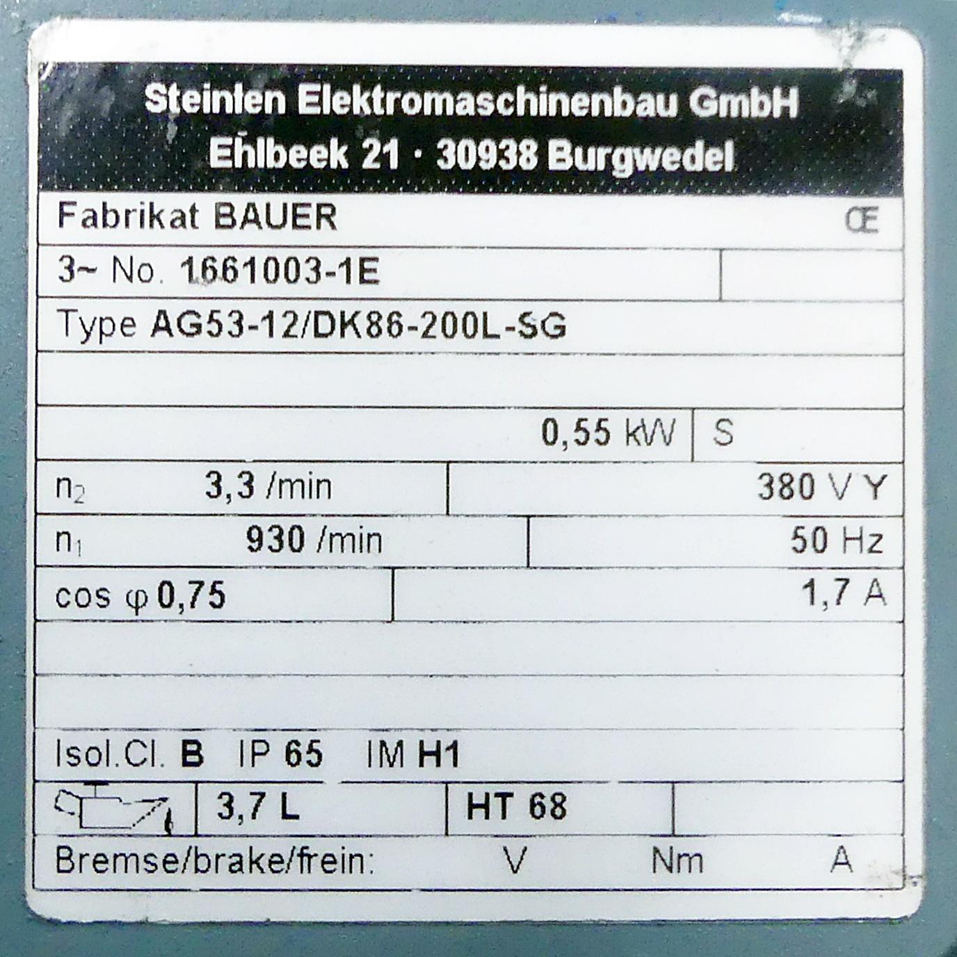 Produktfoto 2 von BAUER Flachgetriebemotor