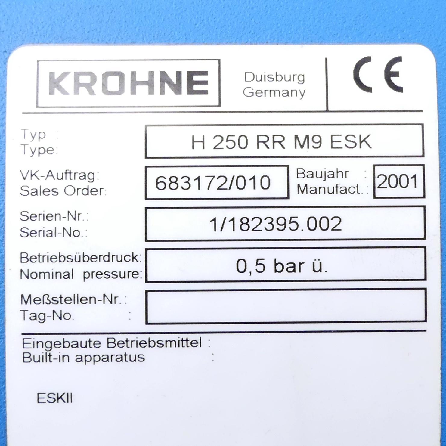 Produktfoto 2 von KROHNE Schwebekörper-DurchflussmesserH 250/M9