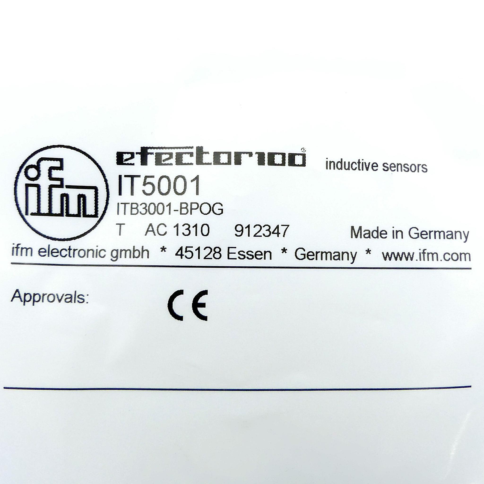 Produktfoto 2 von IFM Induktiver sensor IT5001