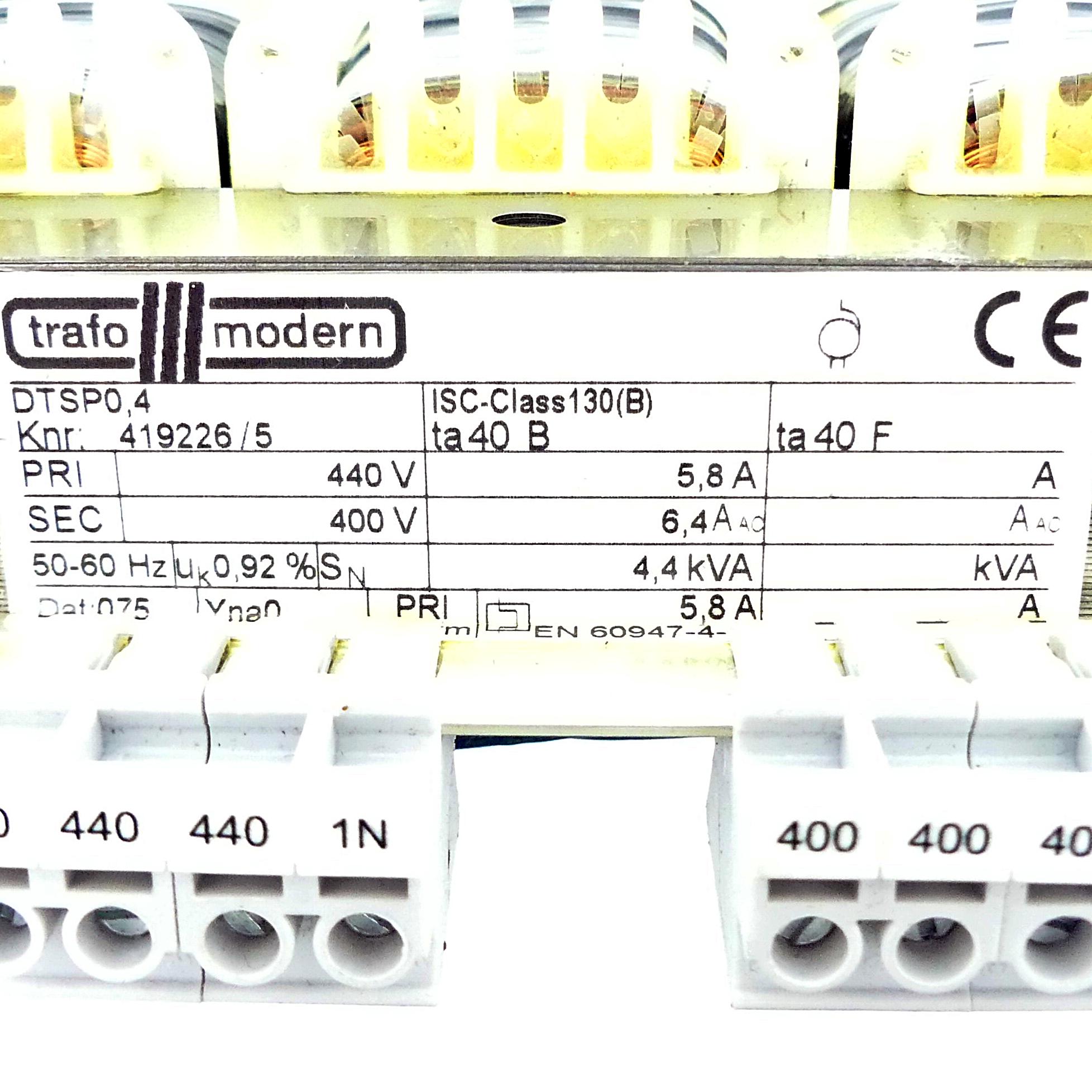 Produktfoto 2 von TRAFOMODERN Dreiphasen - Spartransformator DTSP0,4