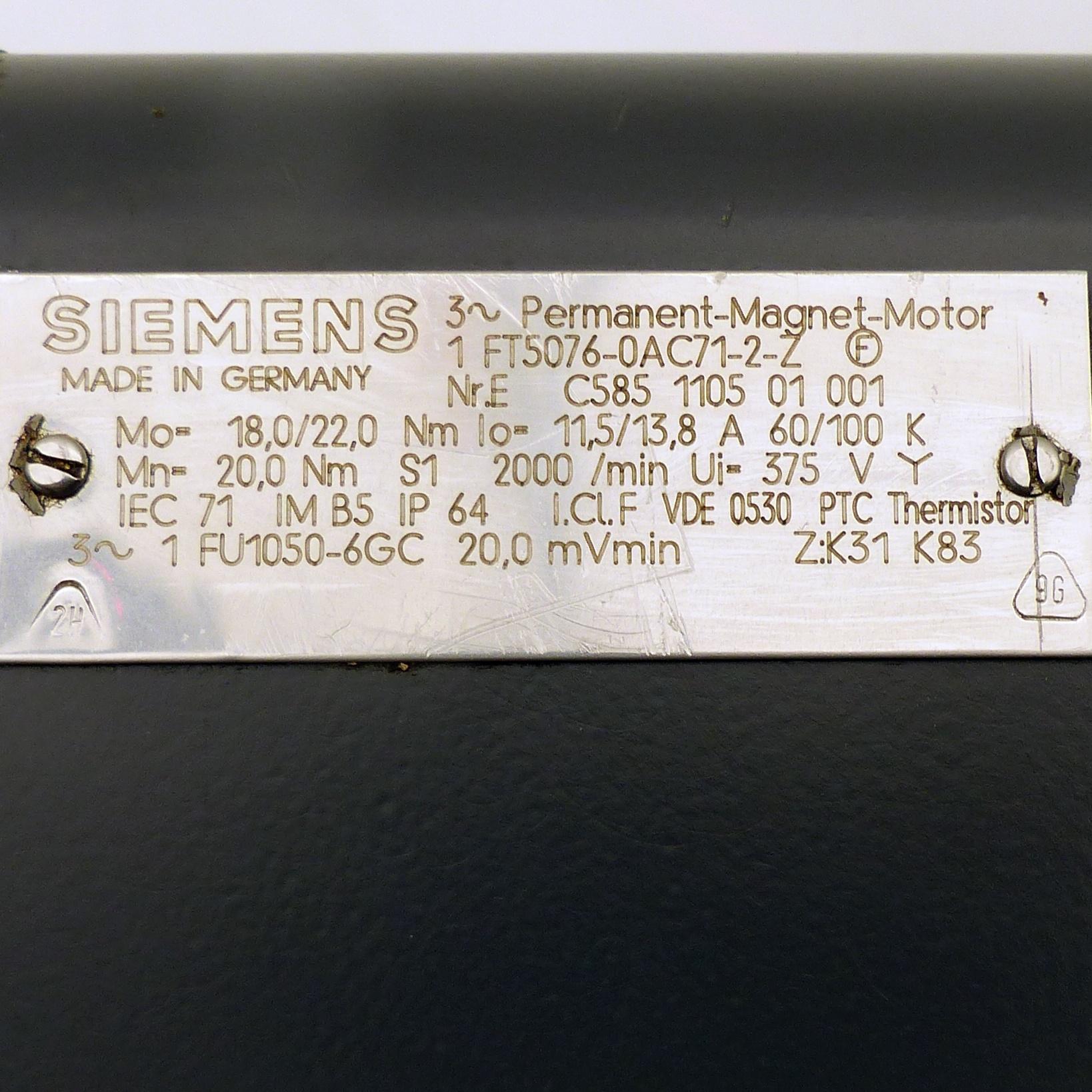 Produktfoto 2 von SIEMENS Permament-Magnet-Motor