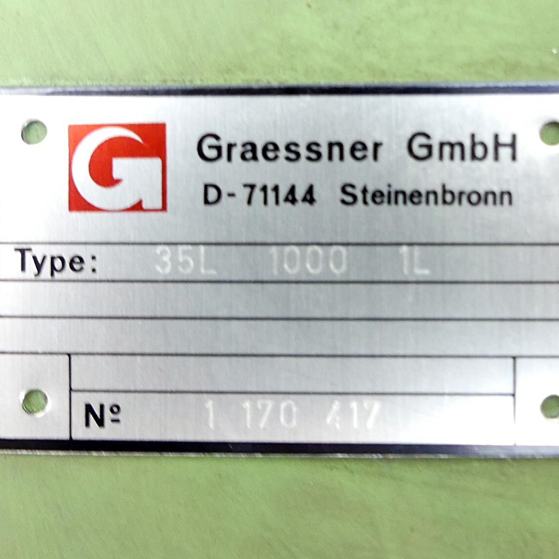 Produktfoto 2 von GRAESSNER GMBH Kegelradgetriebe 35L 1000 1L