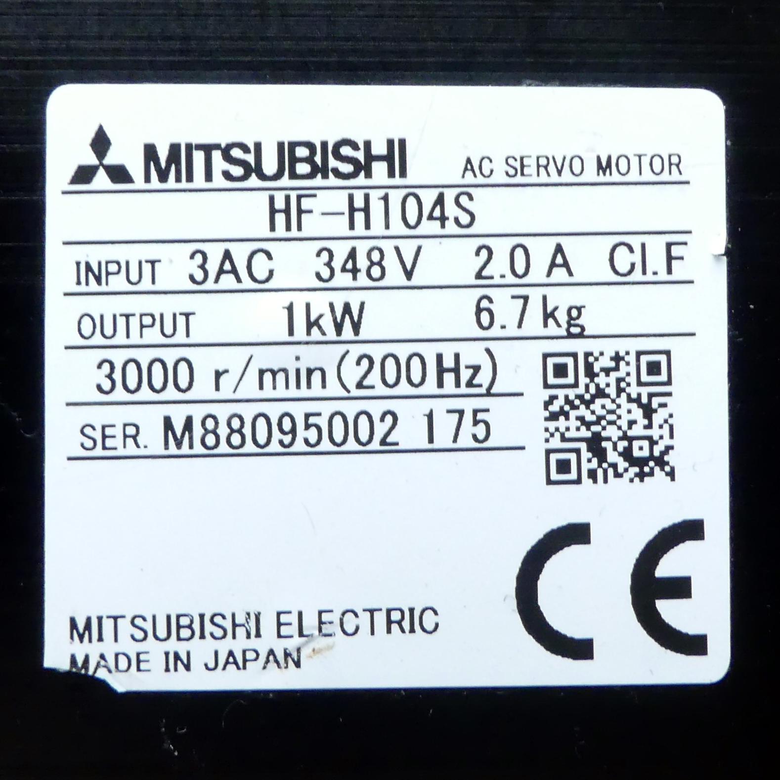 Produktfoto 2 von MITSUBISHI Servomotor HF-H104S