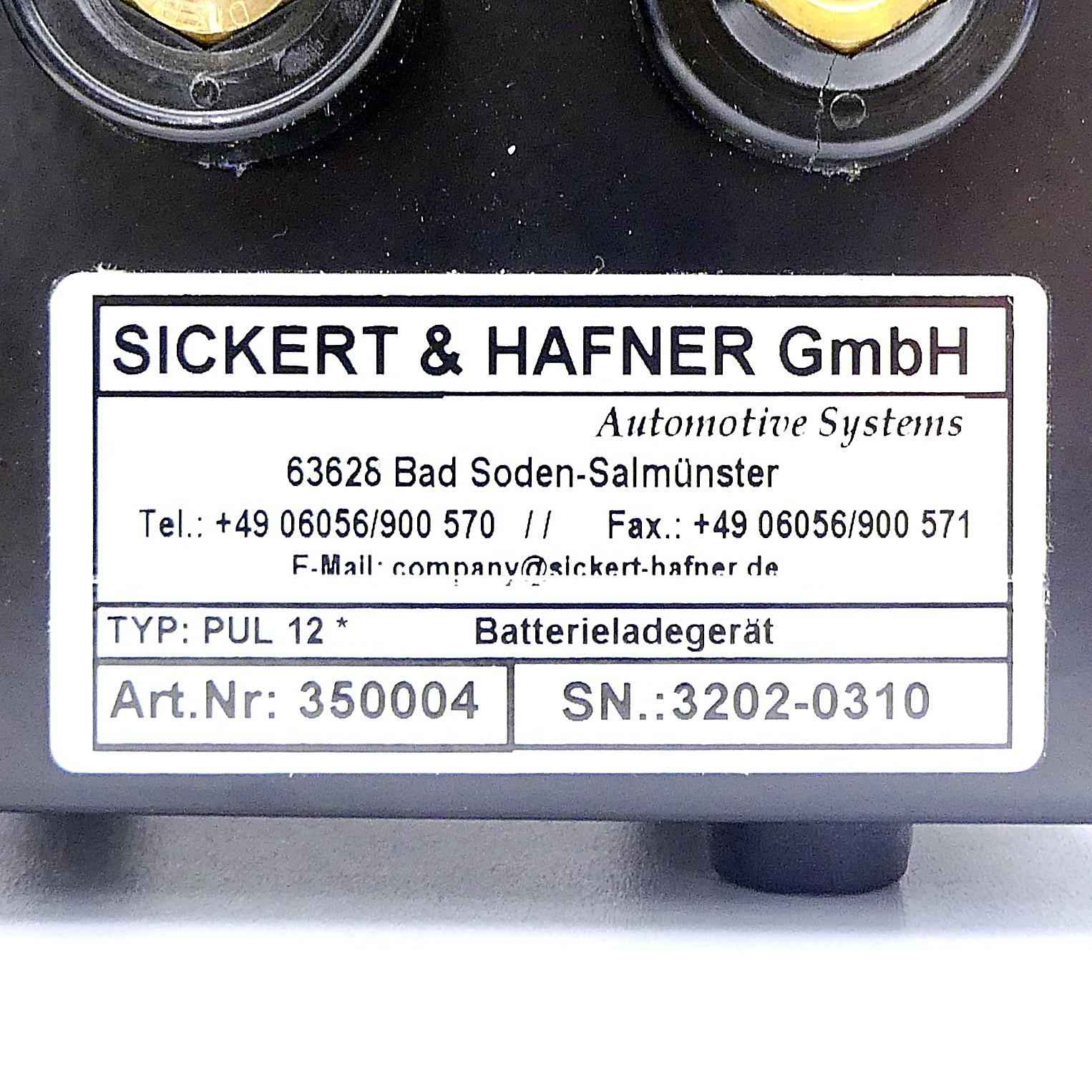 Produktfoto 2 von SICKERT & HAFNER PUL 12 Batterieladegerät Unterbrechungslader