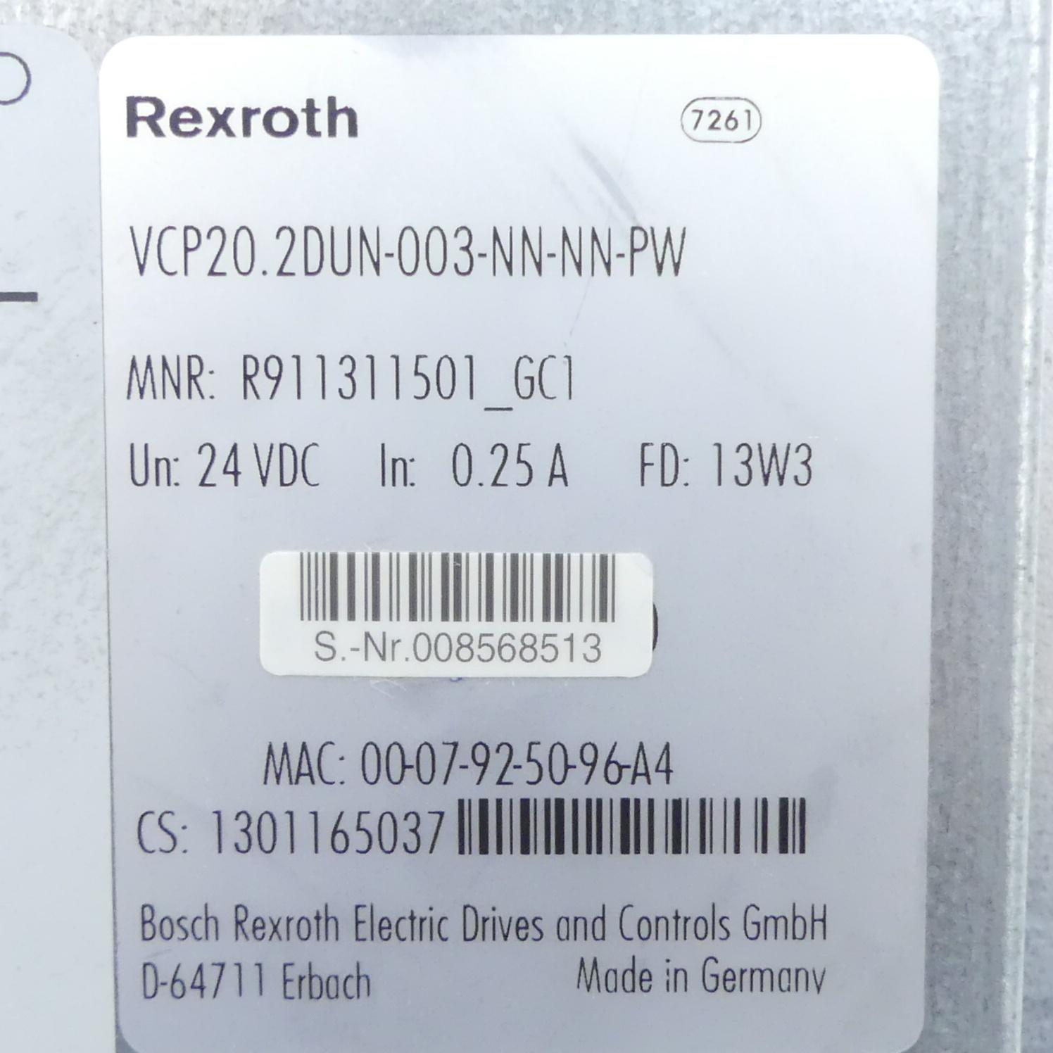 Produktfoto 2 von REXROTH Indra Control VCP20.2DUN-003-NN-NN-PW