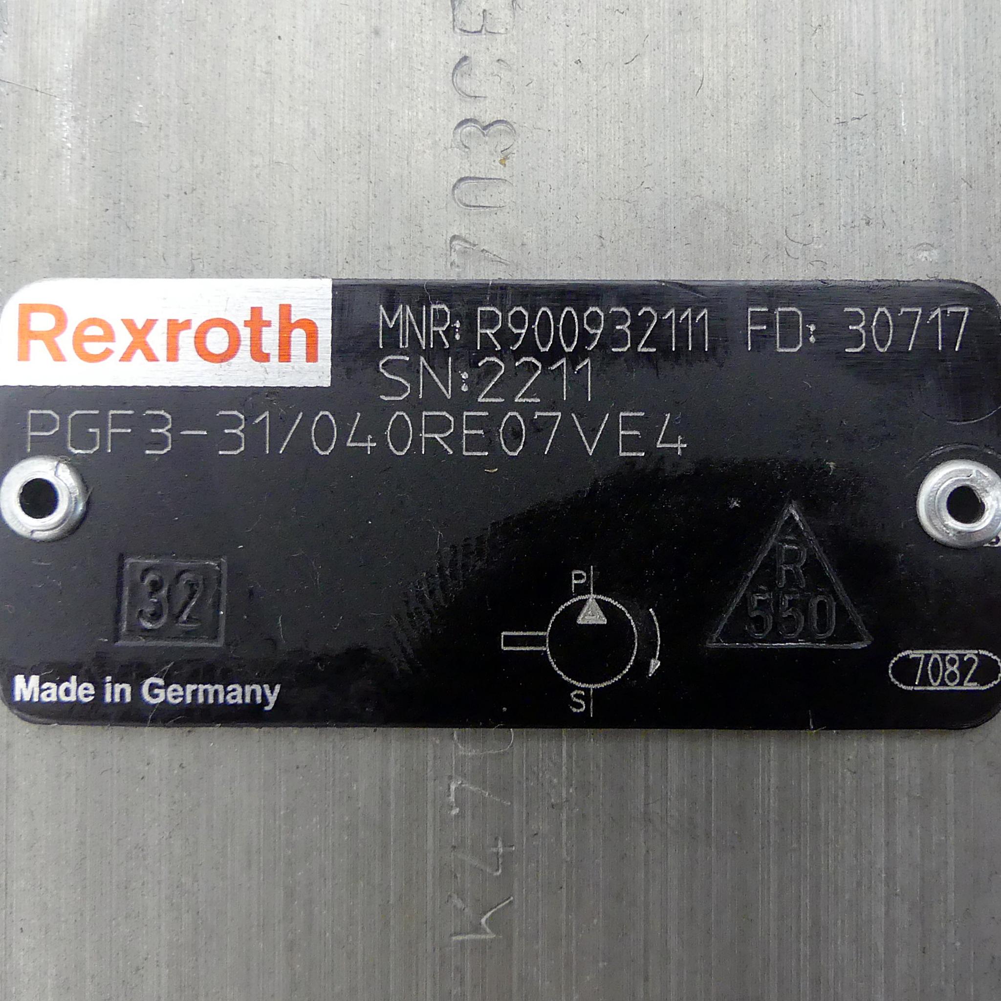 Produktfoto 3 von REXROTH Hydraulikpumpe PGF3-31/040RE07VE4 + PGF3-31/040RL07VM