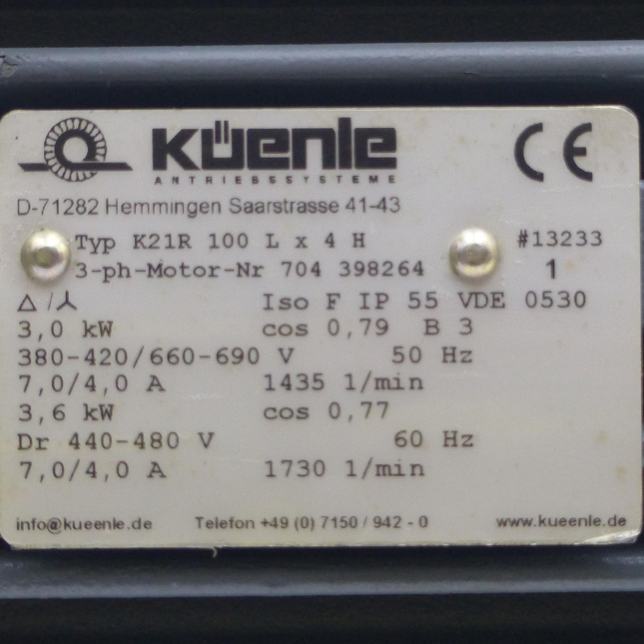 Produktfoto 2 von KüENLE Drehstrommotor K21R 100 Lx4H