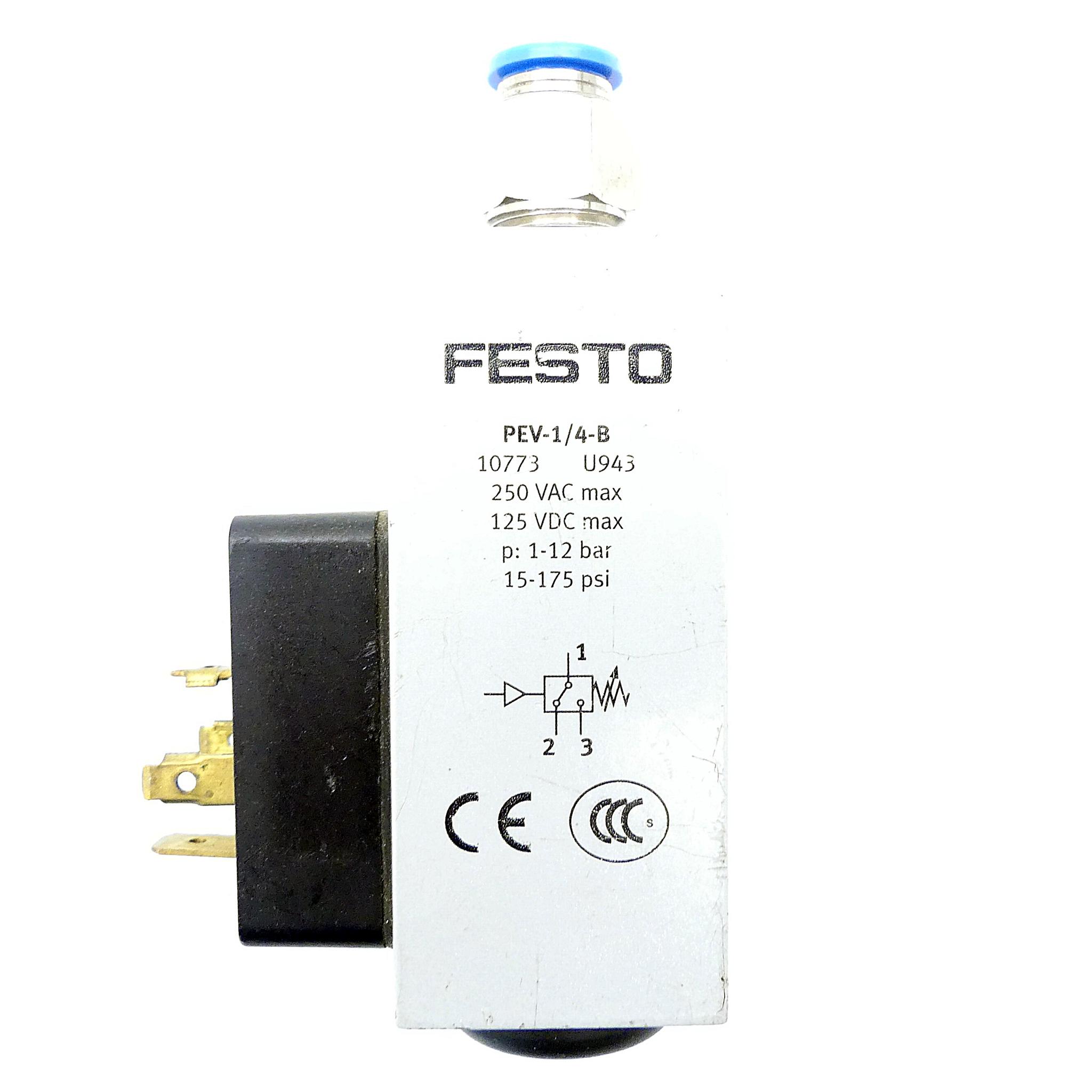 Produktfoto 2 von FESTO Druckschalter PEV-1/4-B