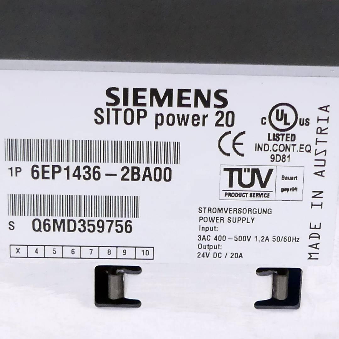 Produktfoto 2 von SIEMENS Netzgerät SITOP Power 20