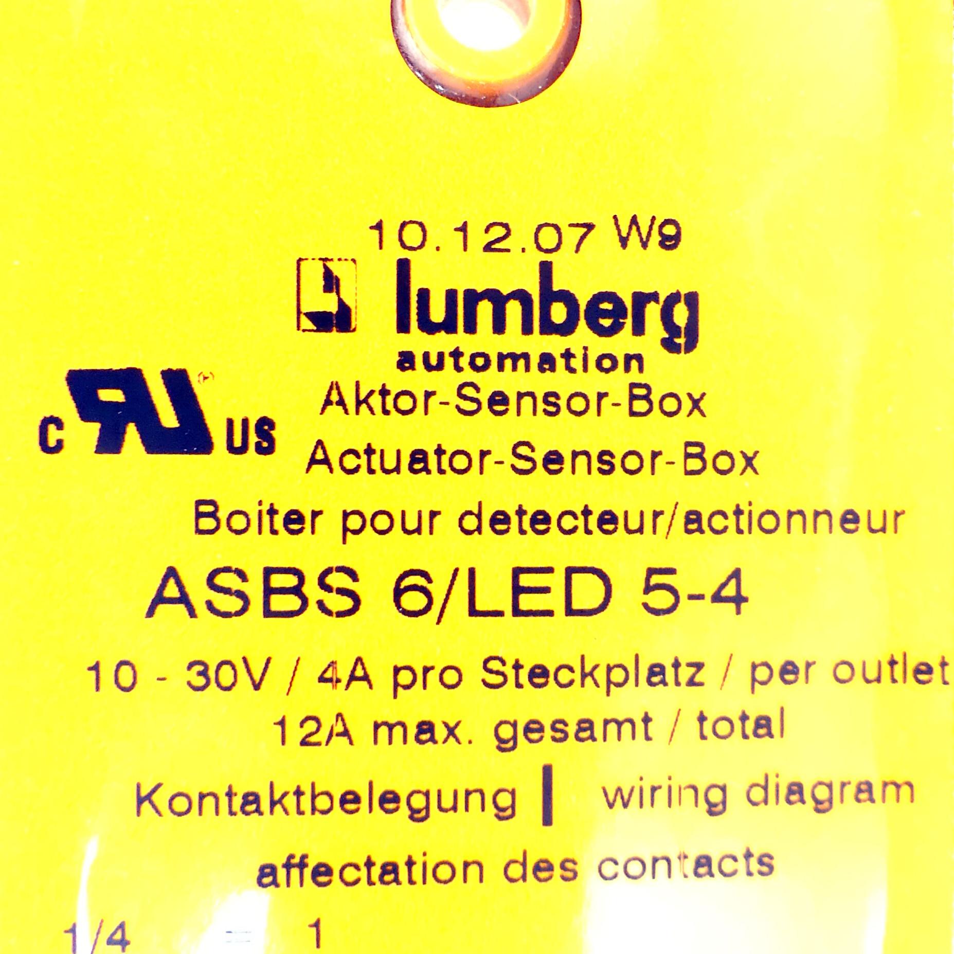 Produktfoto 2 von LUMBERG Aktor-Sensor-Box ASBS 6/LED 5-4