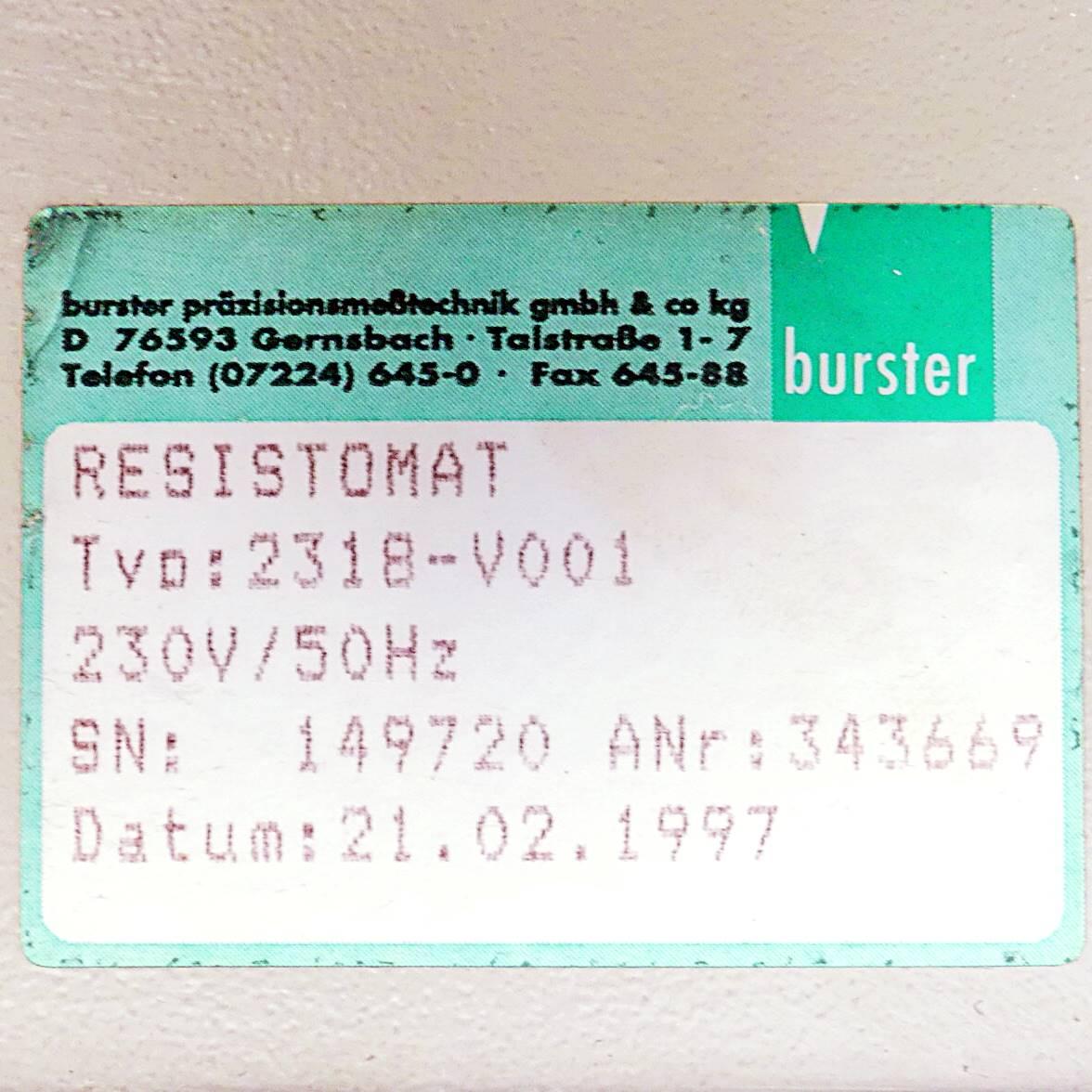 Produktfoto 2 von BURSTER Widerstandsmessgerät Resistomat 2318-V001