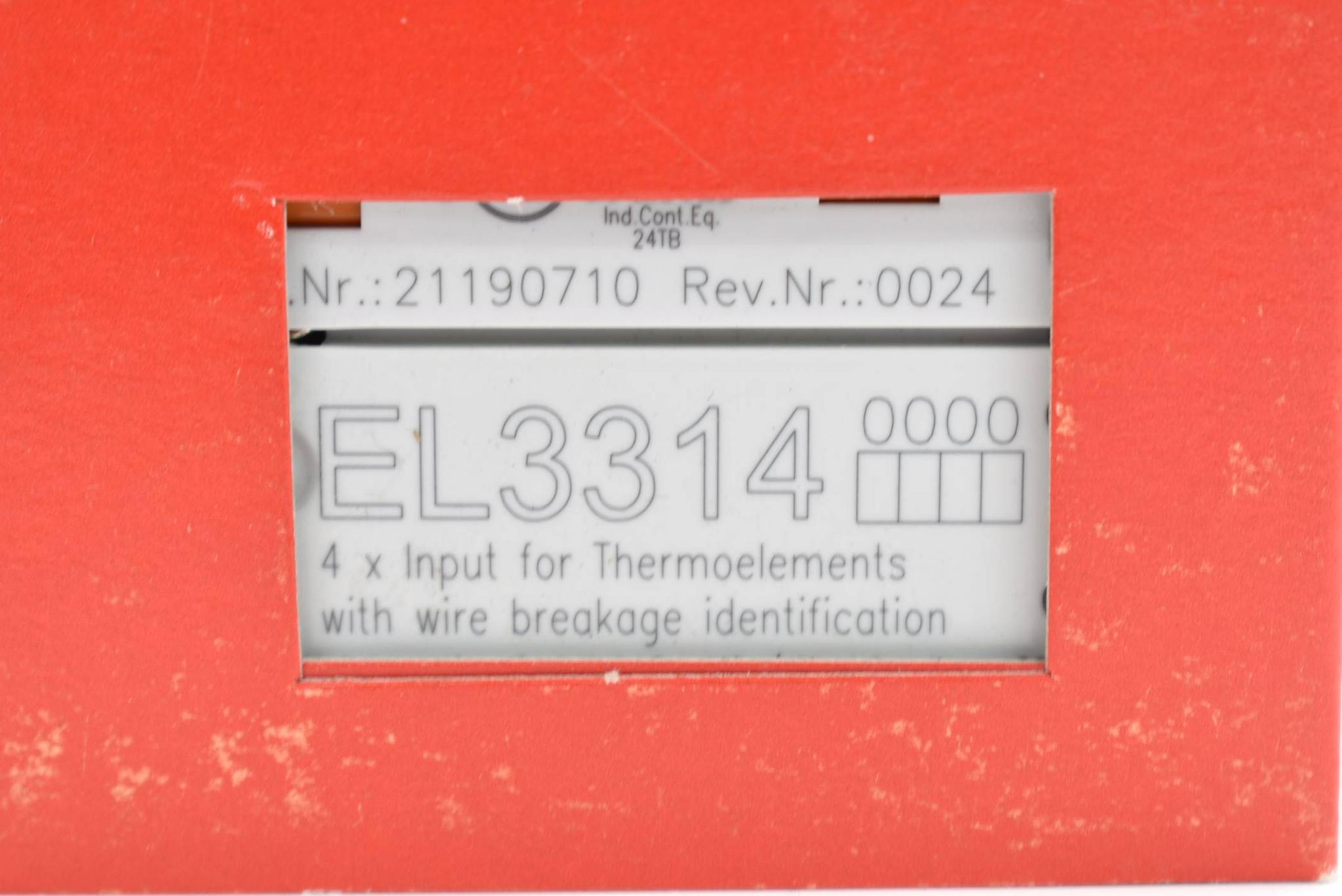 Produktfoto 1 von Beckhoff 4-Kanal-Eingangsklemme Thermoelement EL3314 ( EL 3314 )