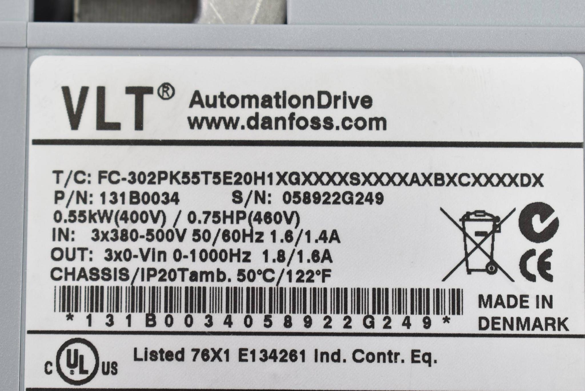 Produktfoto 3 von Danfoss VLT® Drive FC 300 FC-302PK55T5E20H1XGXXXXSXXXXAXBXCXXXXDX ( 131B0034 )