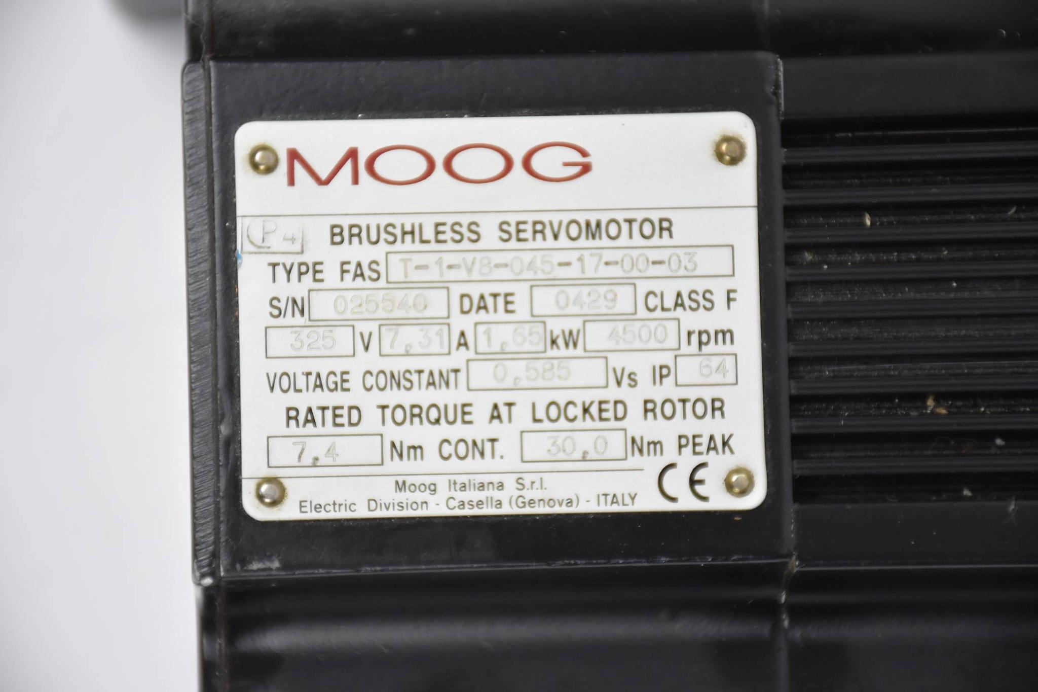 Produktfoto 2 von Moog Brushless Servomotor T-1-V8-045-17-00-03