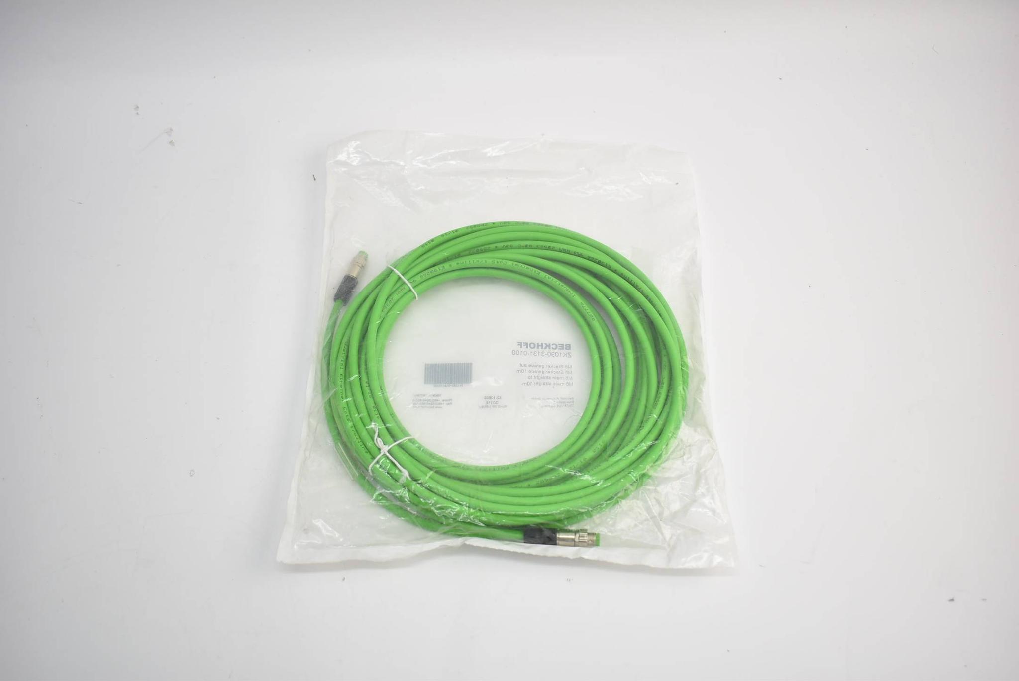 Beckhoff EtherCAT-Leitung PUR AWG 26 M8 Stecker 10 m ZK1090-3131-0100