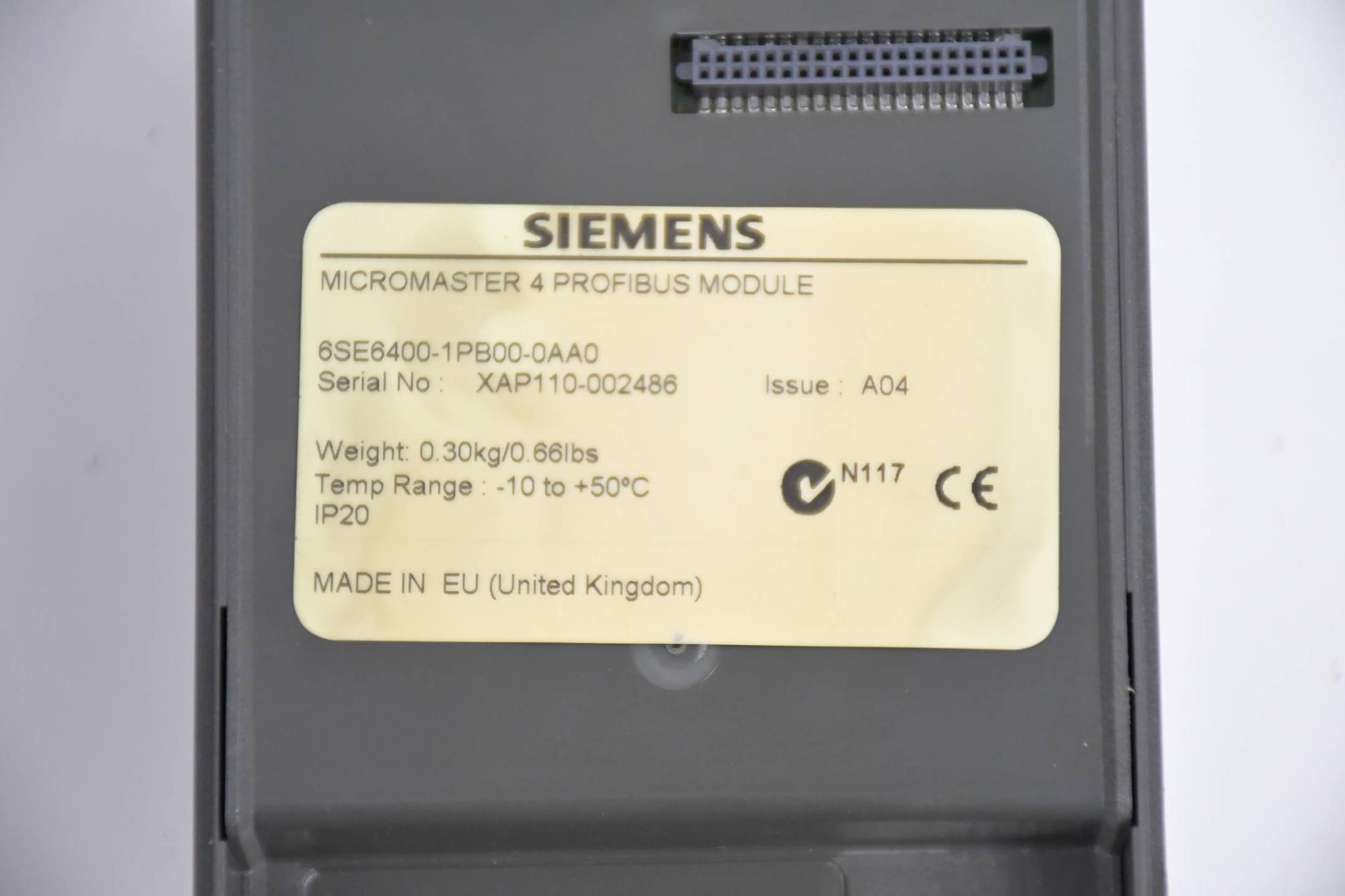 Produktfoto 4 von Siemens Micromaster 440 6SE6440-2AB21-1BA1 E A19/2.09 inkl. Kommutierungsdrossel