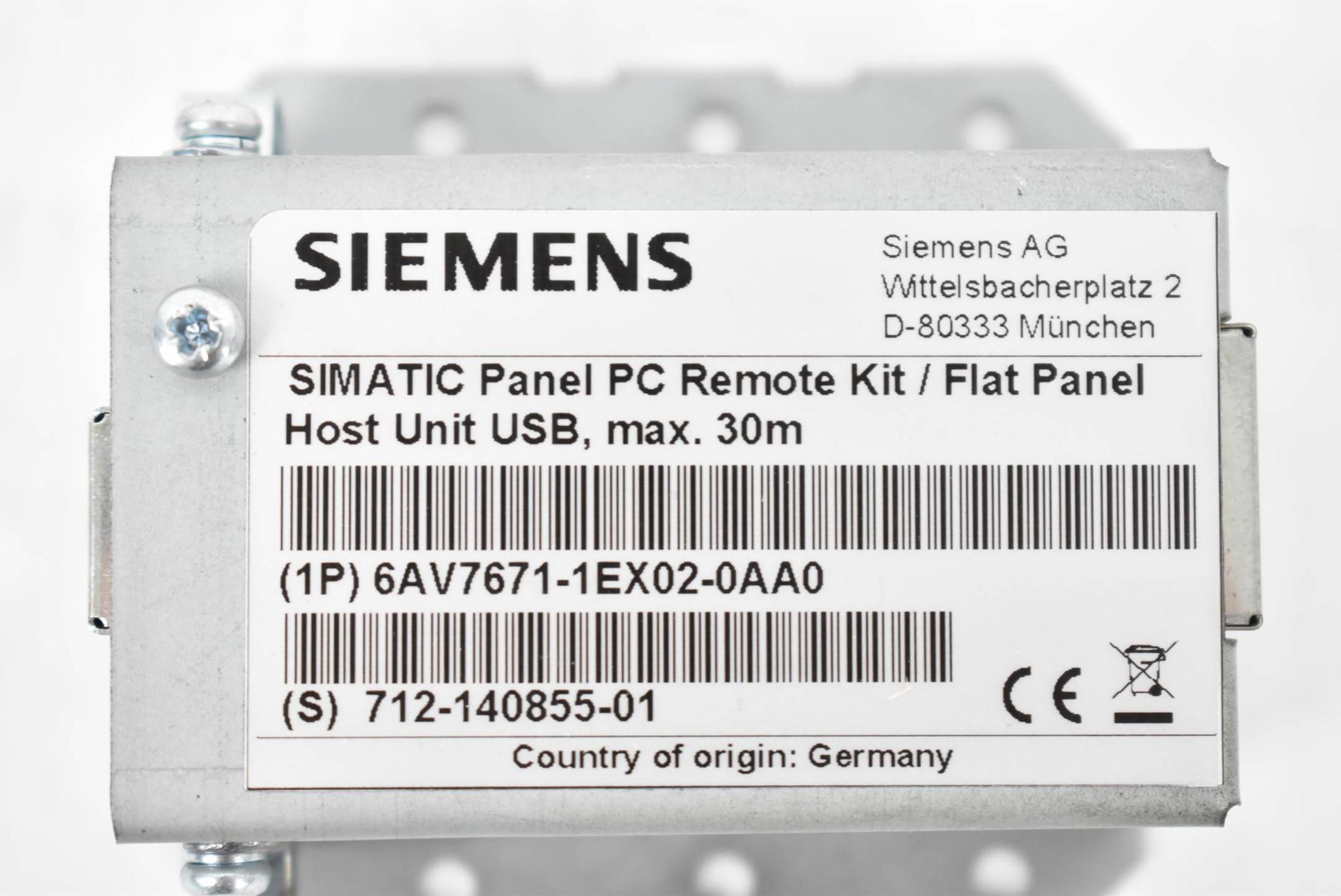 Produktfoto 3 von Siemens Simatic Panel PC Remote-Kit USB Interface 6AV7671-1EX02-0AA0