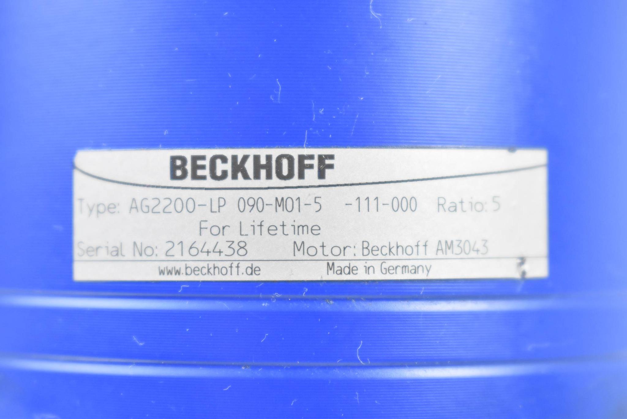 Produktfoto 3 von Beckhoff Servomotor AM3043-0G30-0000 inkl. Getriebe AG2200-LP 090-M01-5-111-000