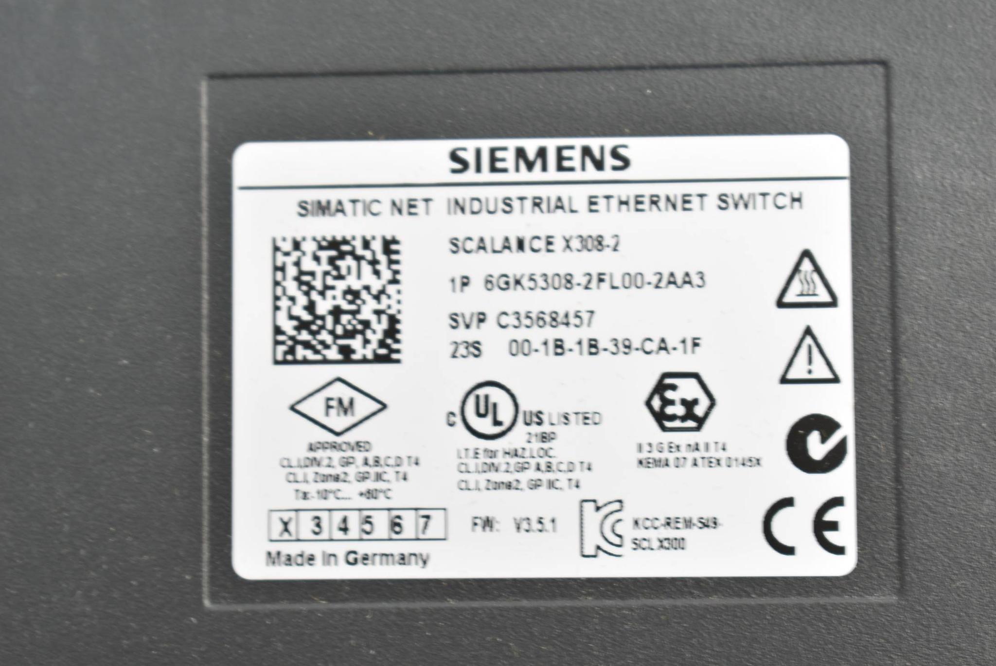 Produktfoto 4 von Siemens Simatic Net Scalance X 6GK5308-2FL00-2AA3 (  6GK5308-2FL00-2AA3 ) E2